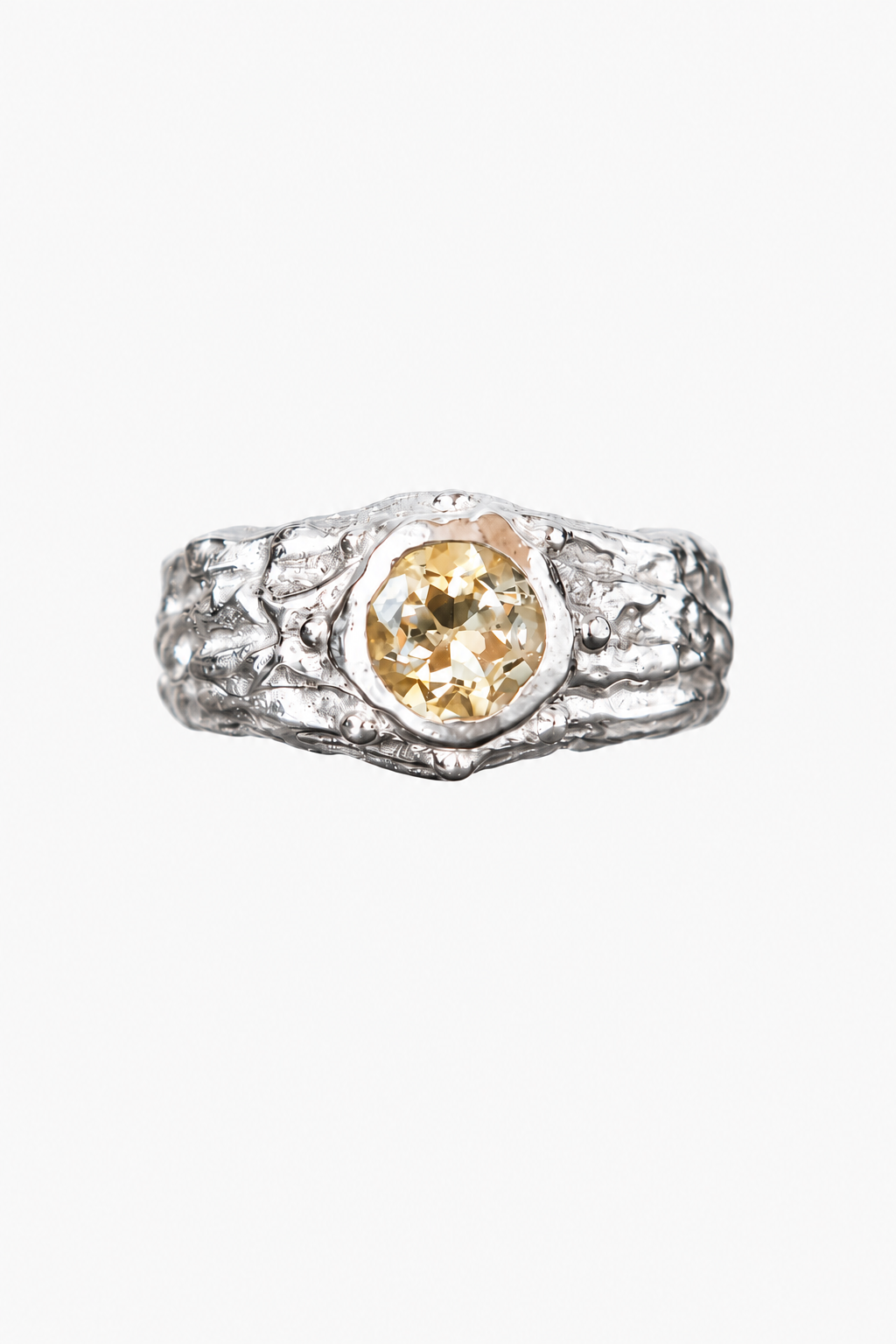 ANILLO SELES DE PLATA Y CITRINO