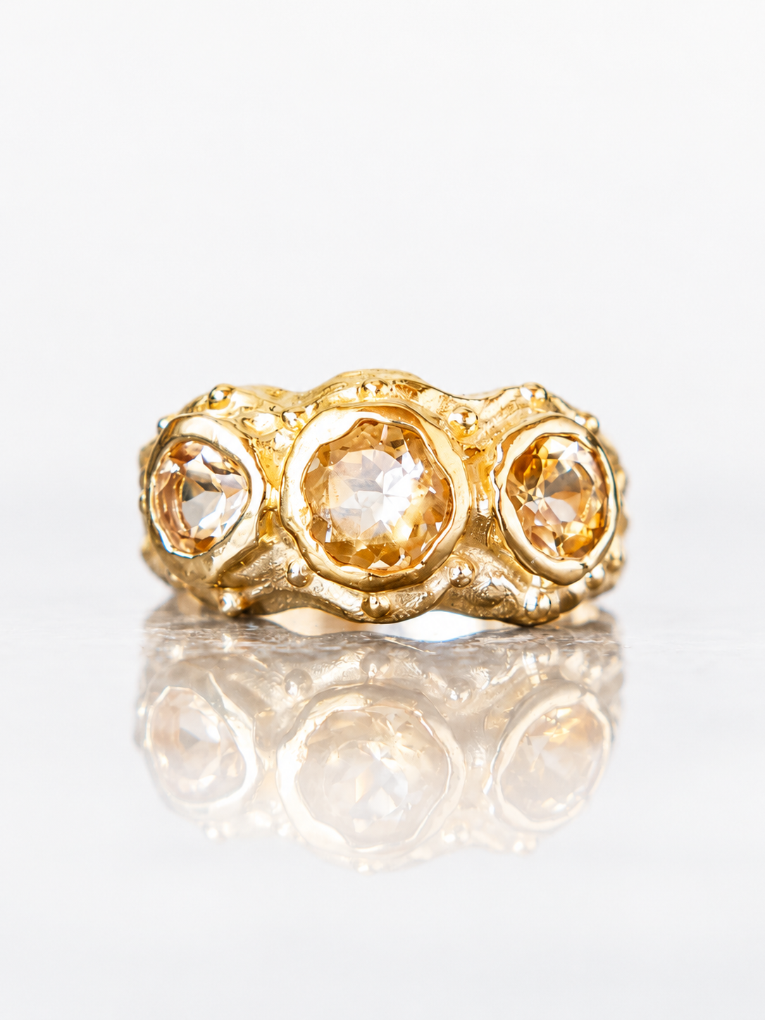 ANILLO SOLENE ORO Y CITRINOS