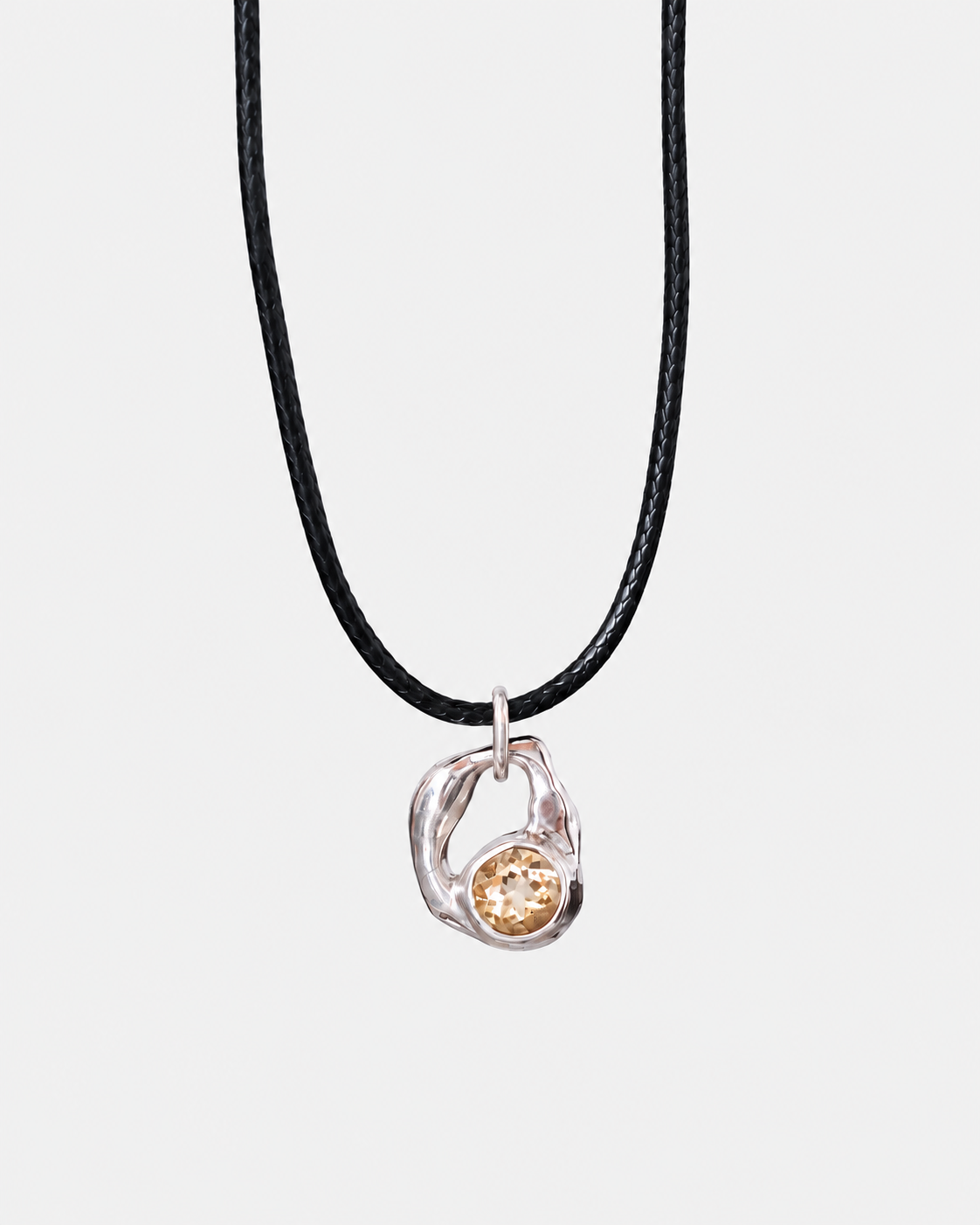 COLLAR SELES DE PLATA Y CITRINO