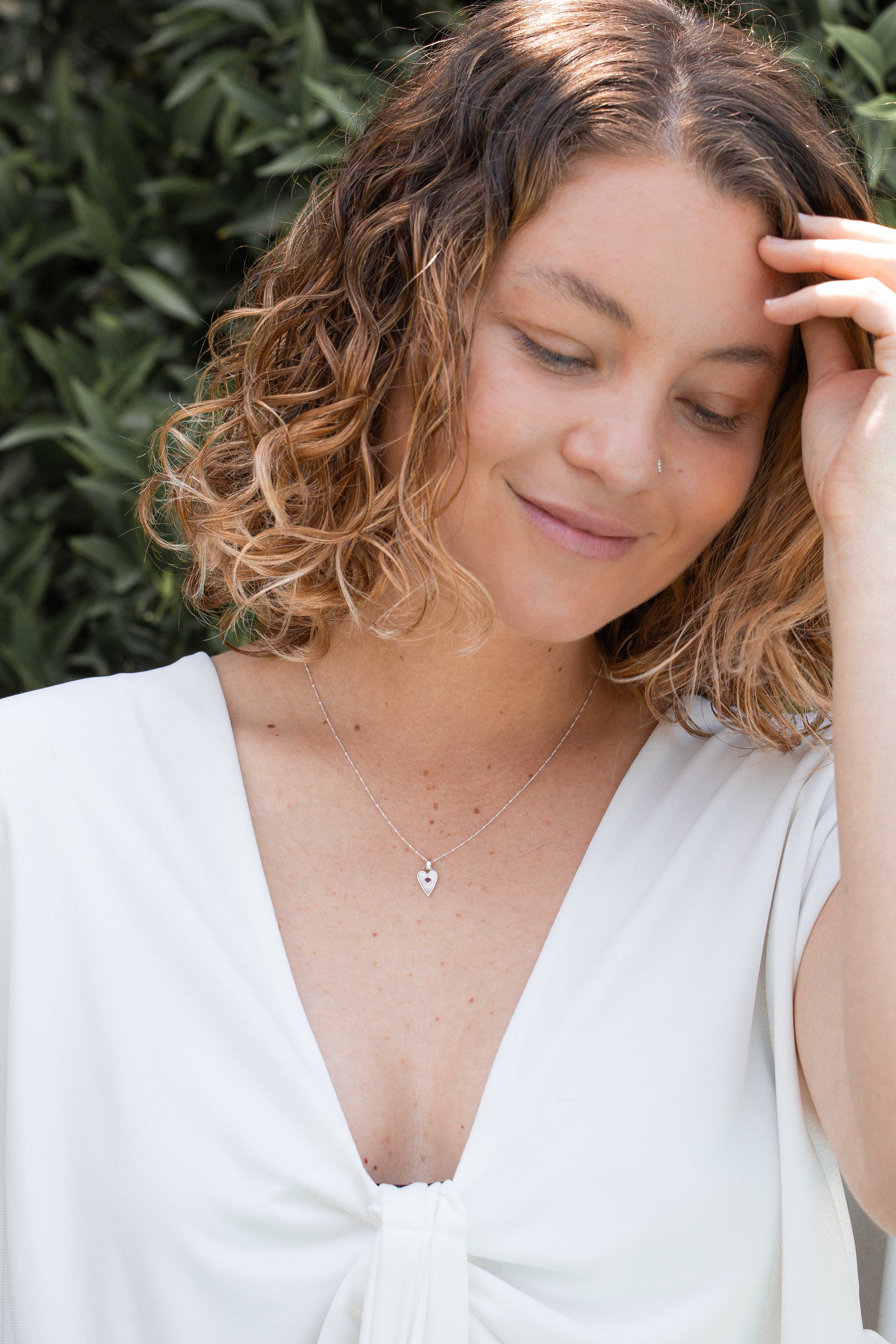 COLLAR CORAZON RUBI