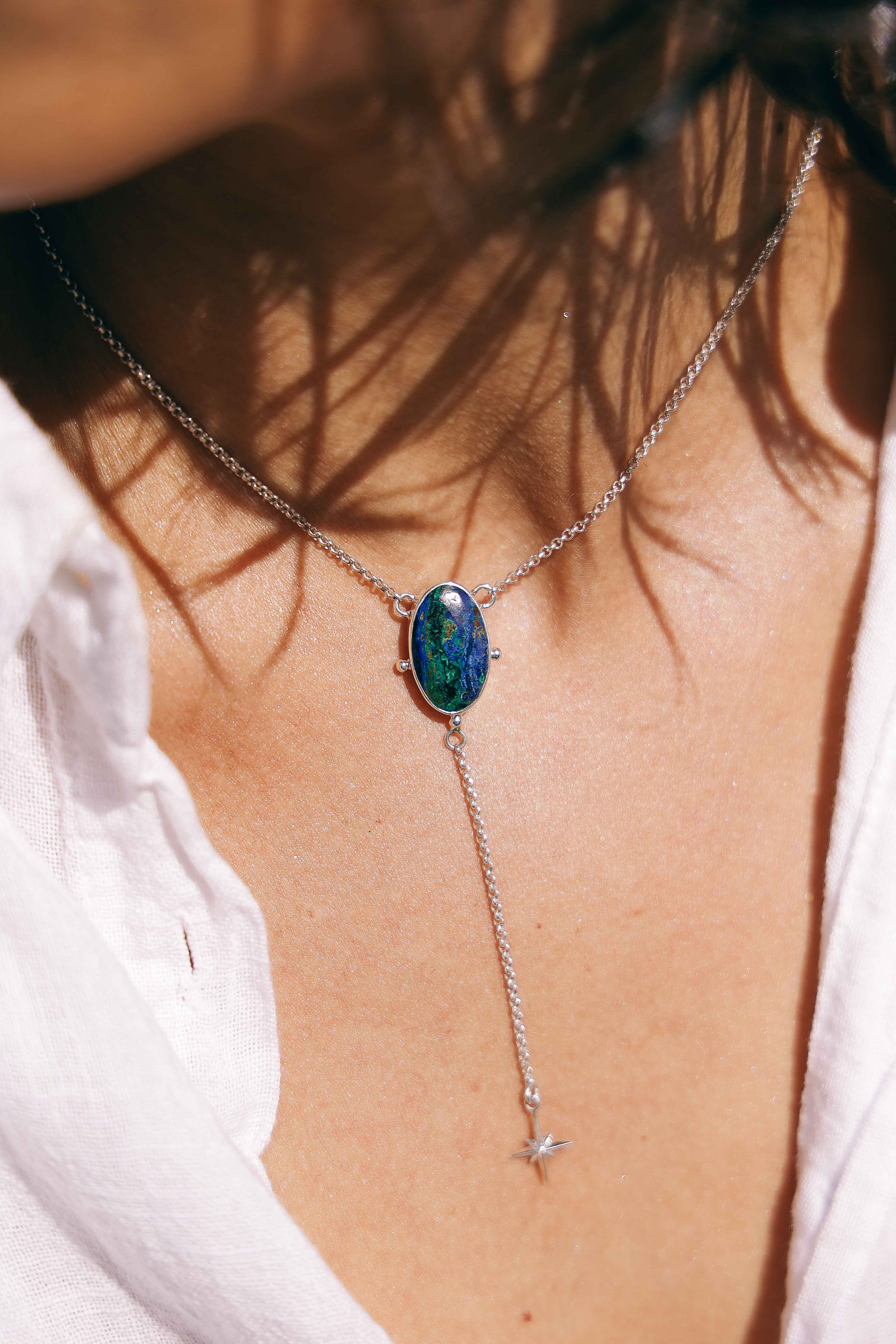 COLLAR ALUM AZURITA (Óvalo)