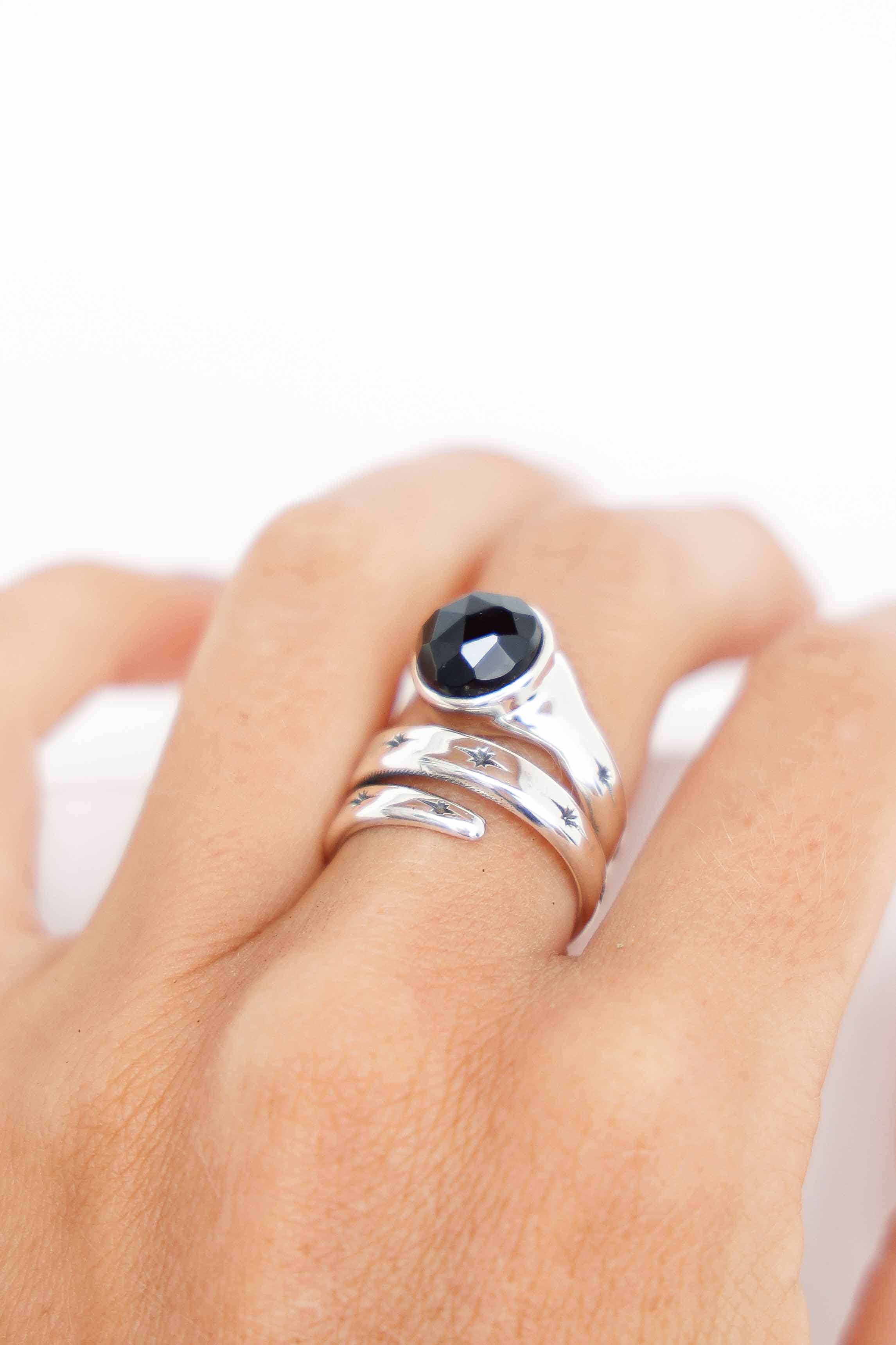 ANILLO SNAKE ONIX