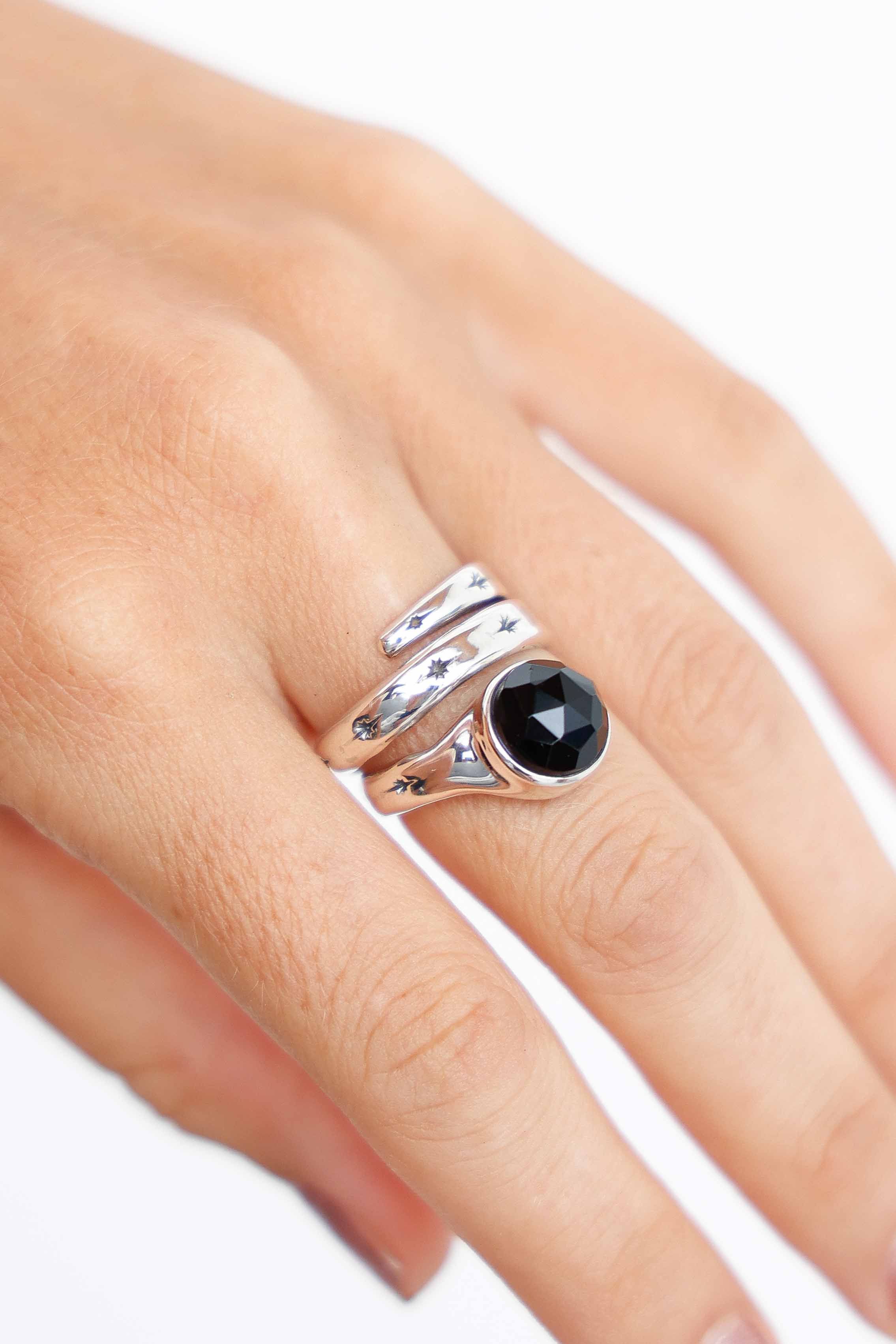 ANILLO SNAKE ONIX