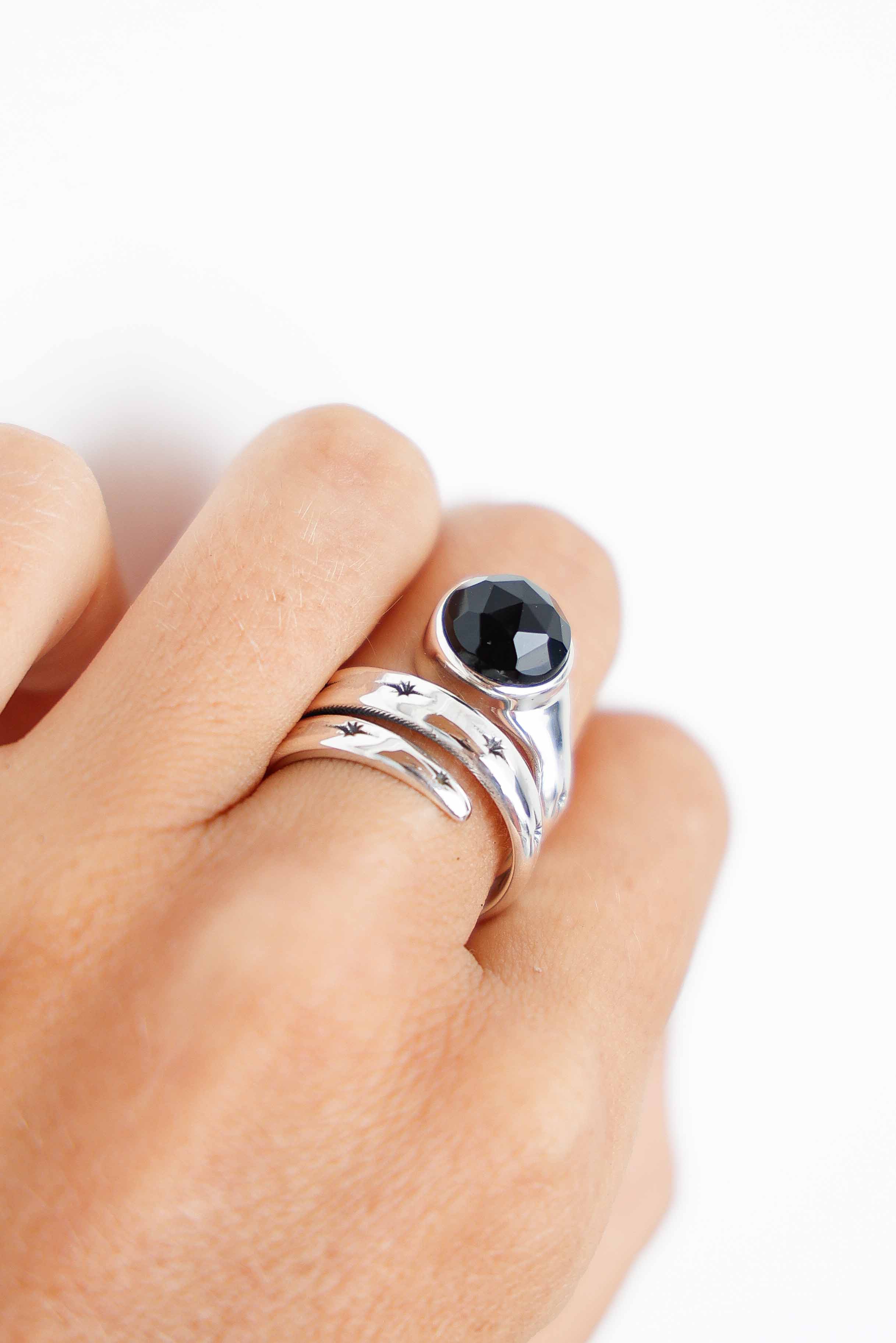 ANILLO SNAKE ONIX