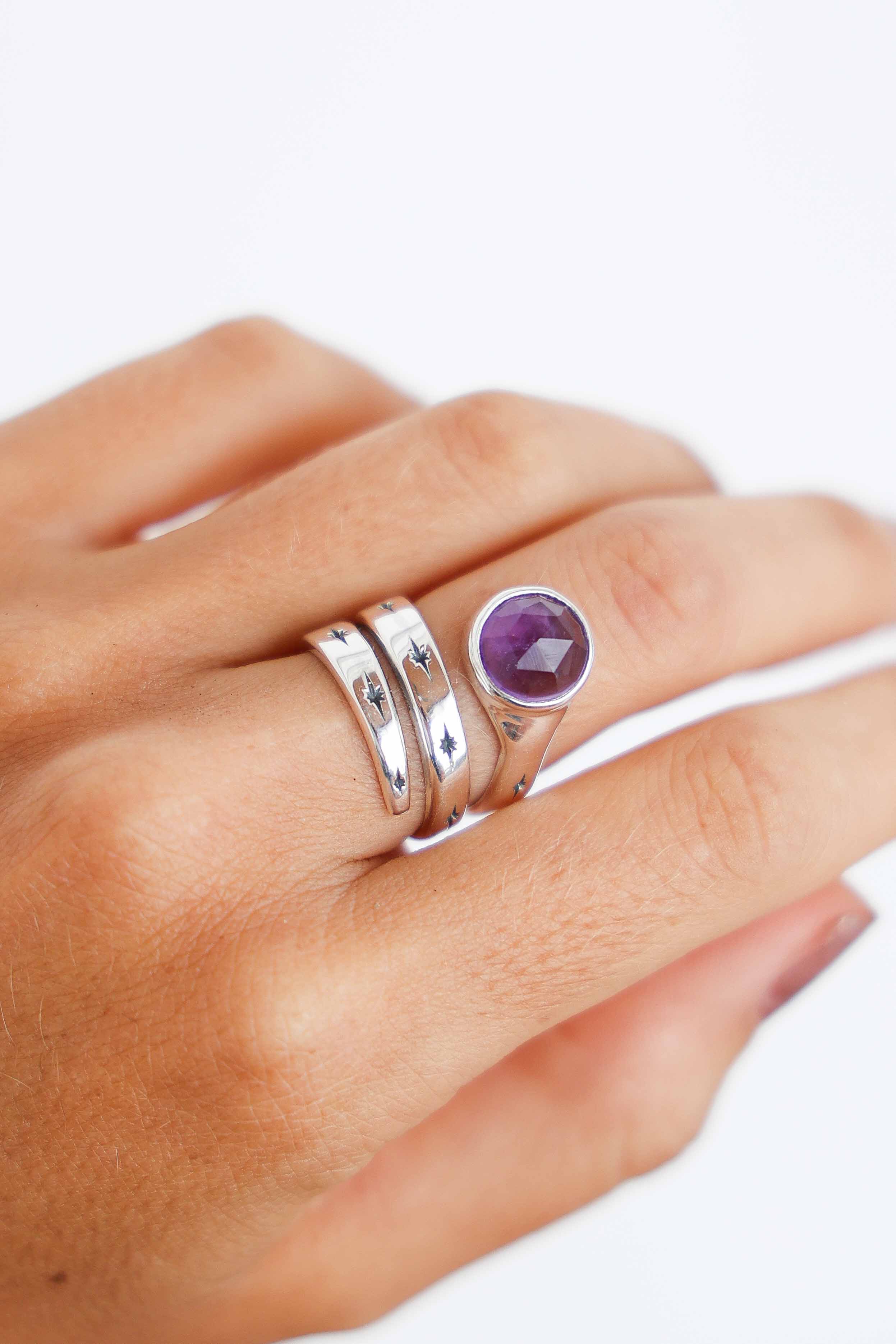 ANILLO SNAKE AMATISTA