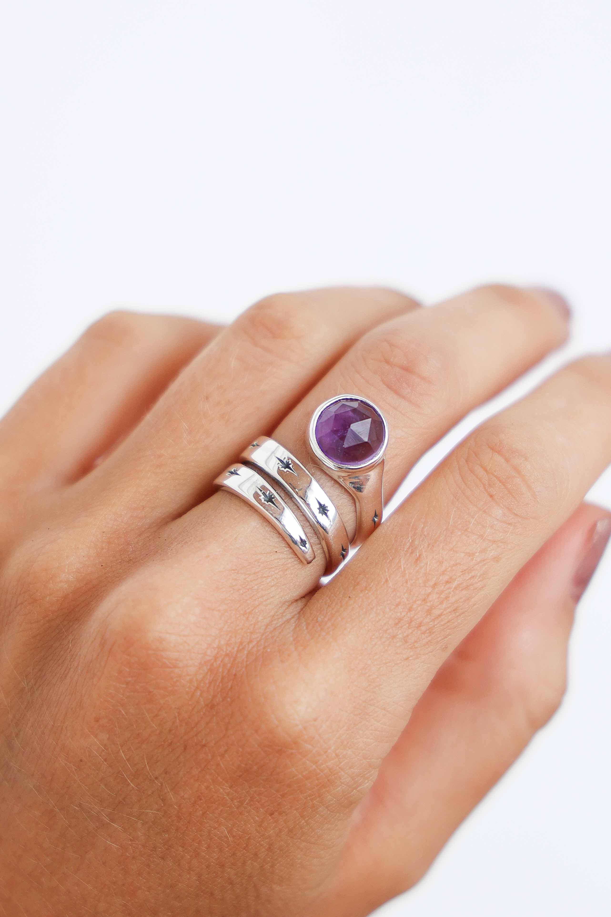 ANILLO SNAKE AMATISTA