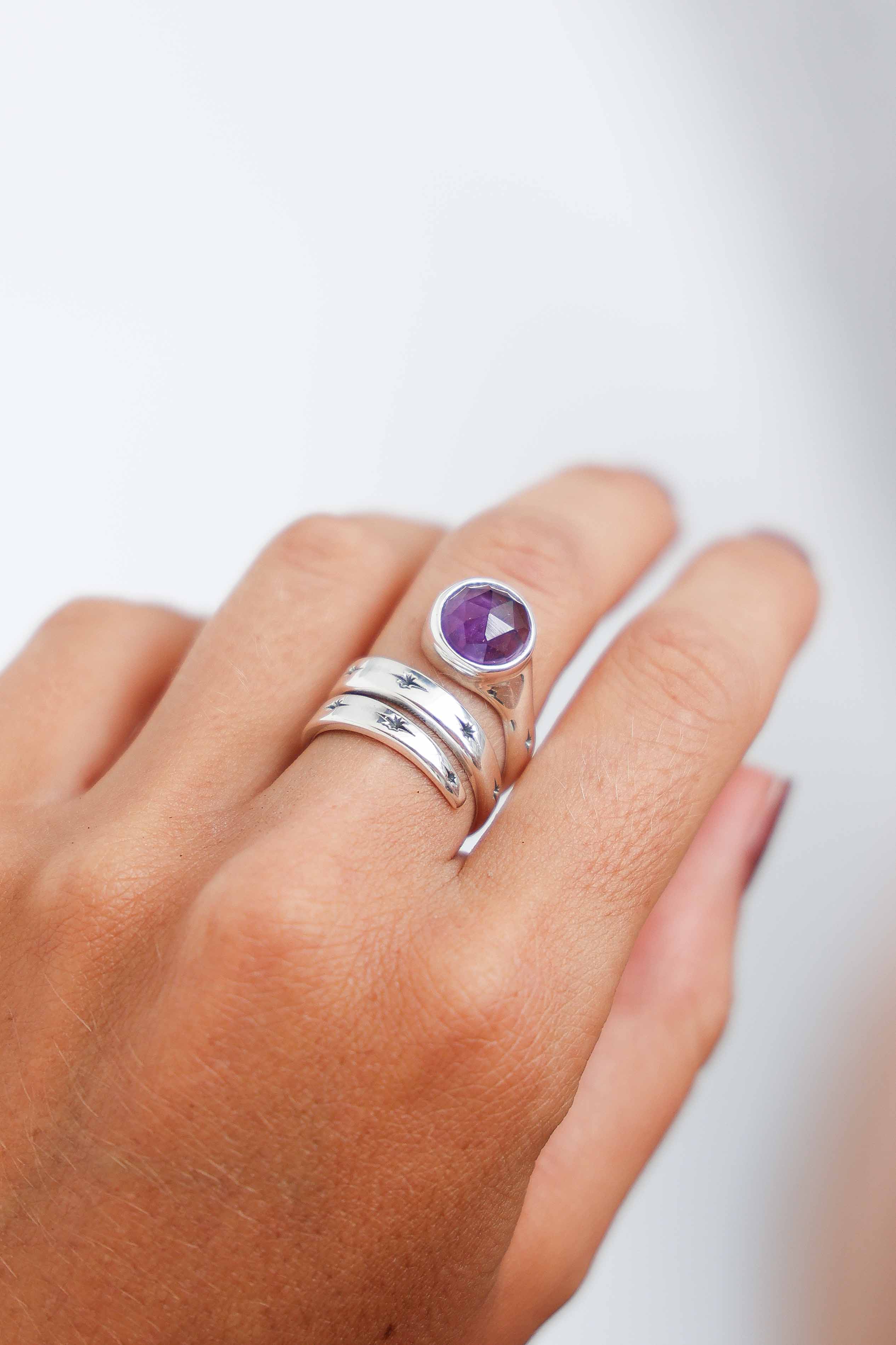 ANILLO SNAKE AMATISTA