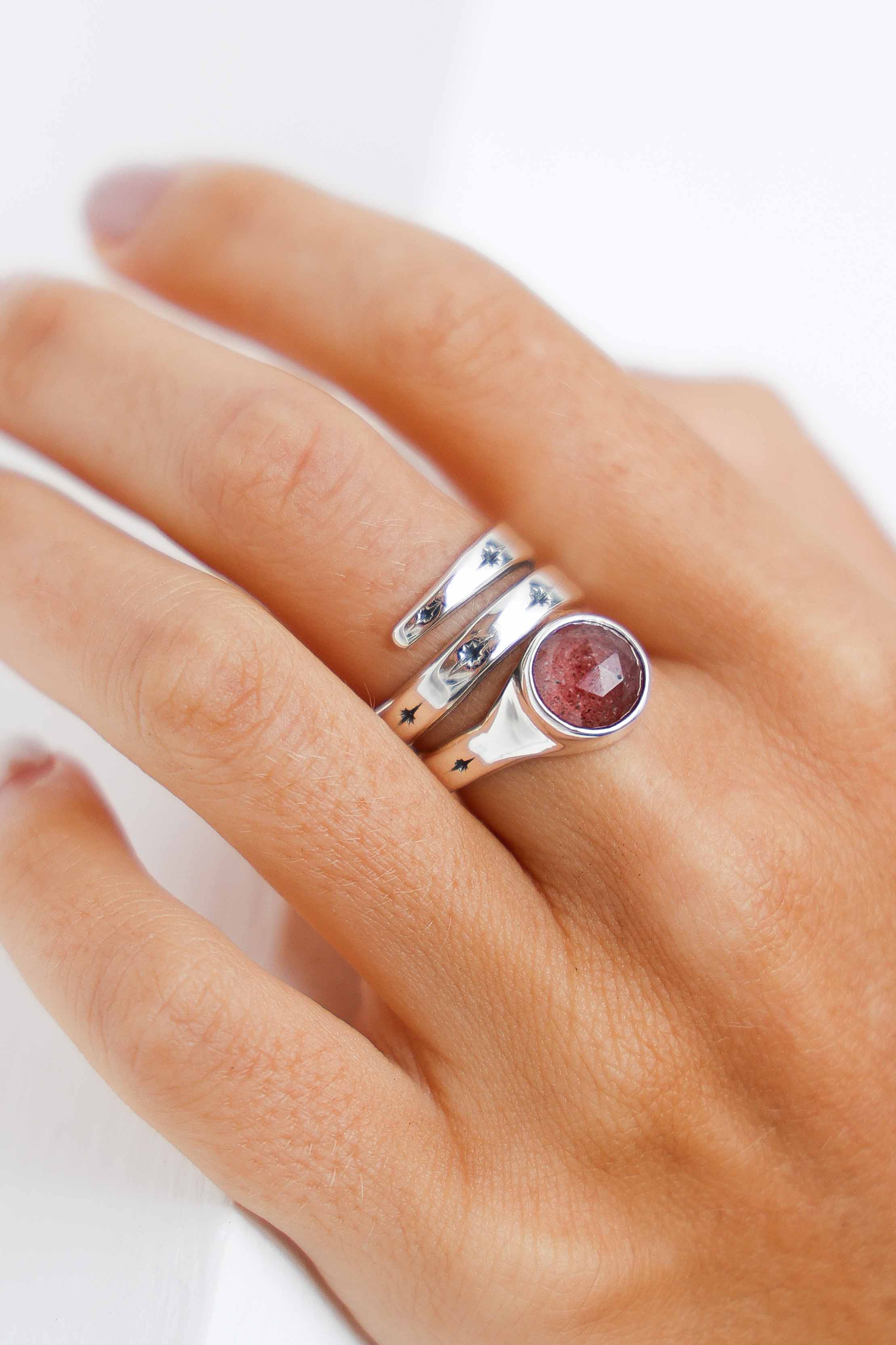 ANILLO SNAKE CUARZO CHERRY