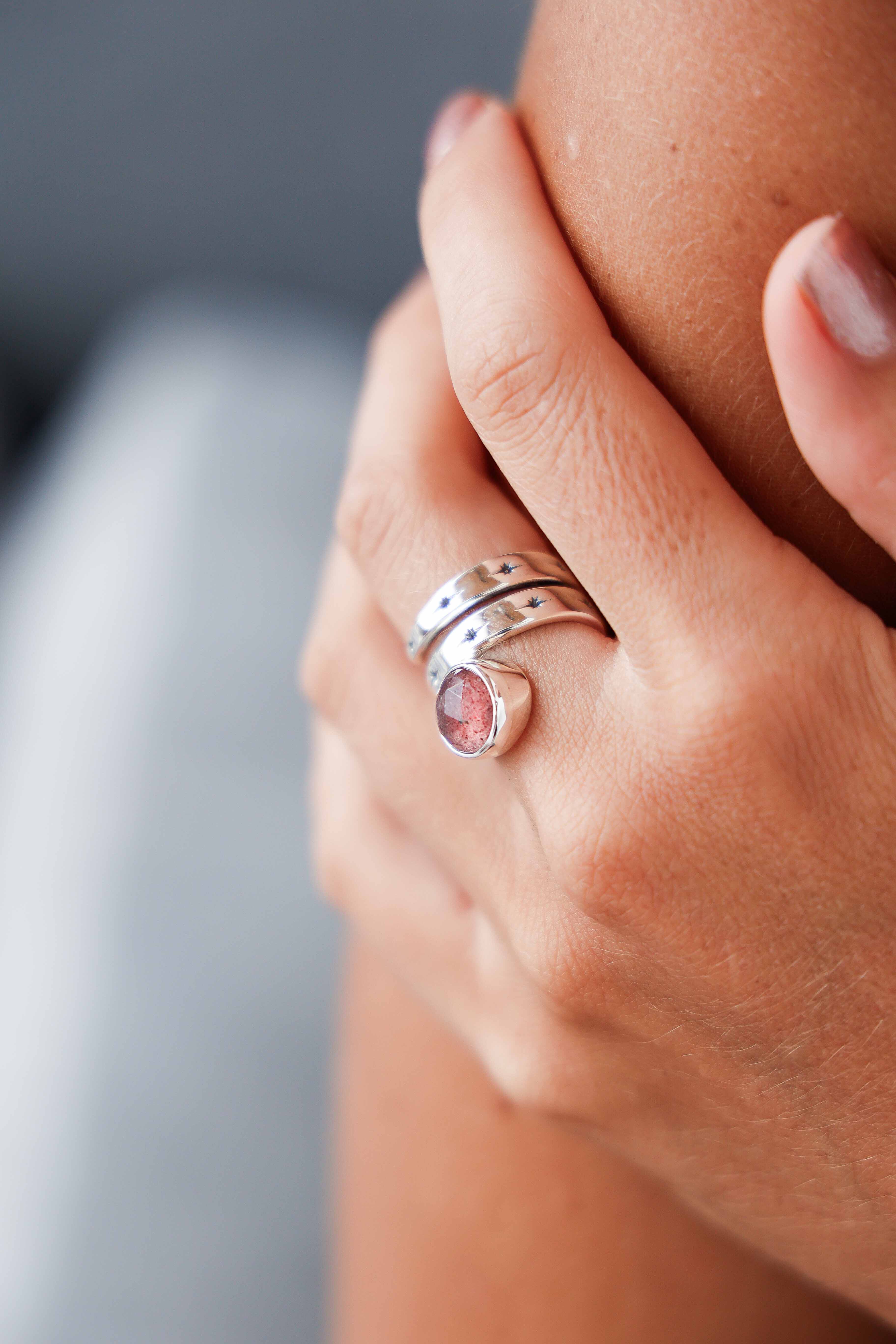 ANILLO SNAKE CUARZO CHERRY