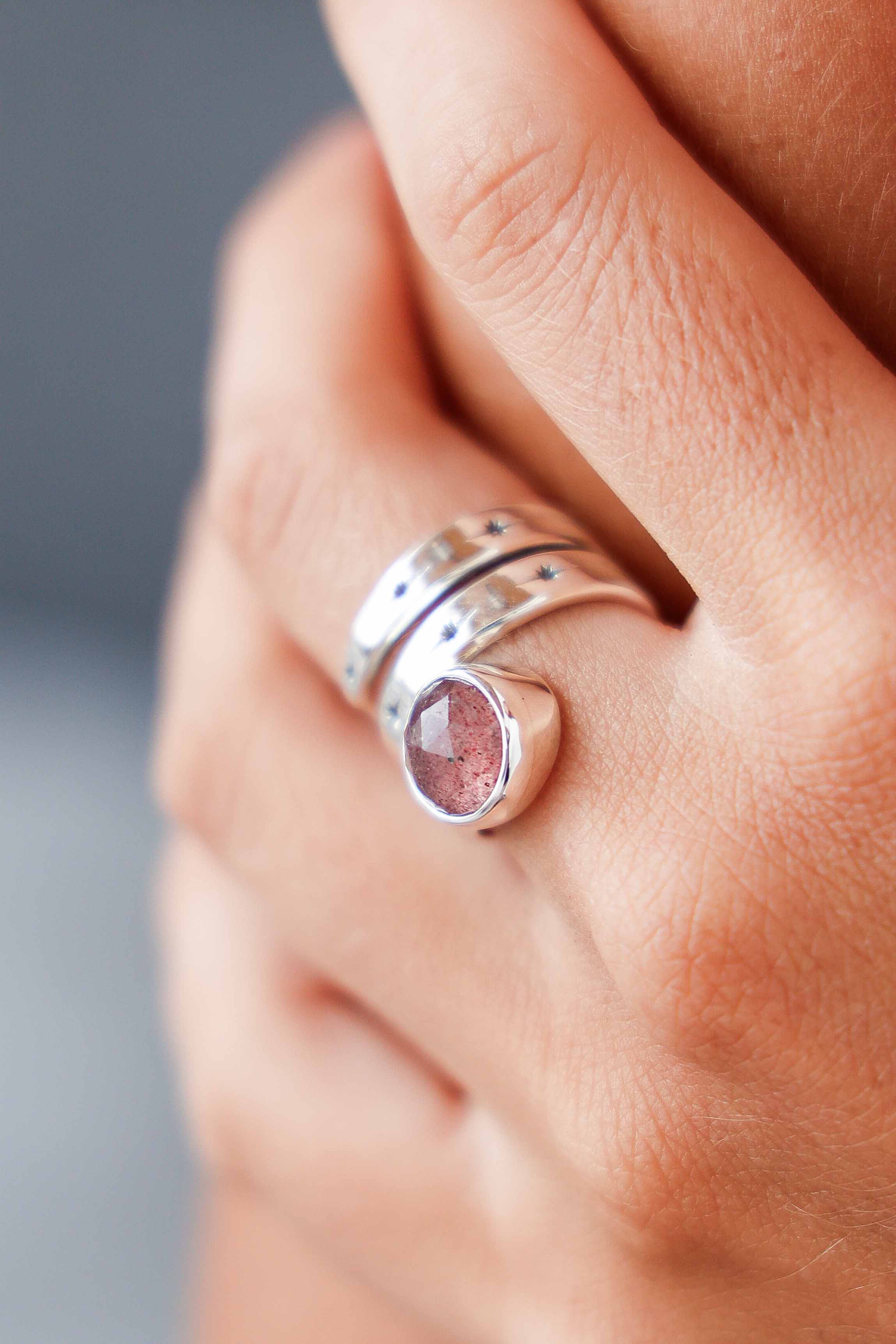 ANILLO SNAKE CUARZO CHERRY