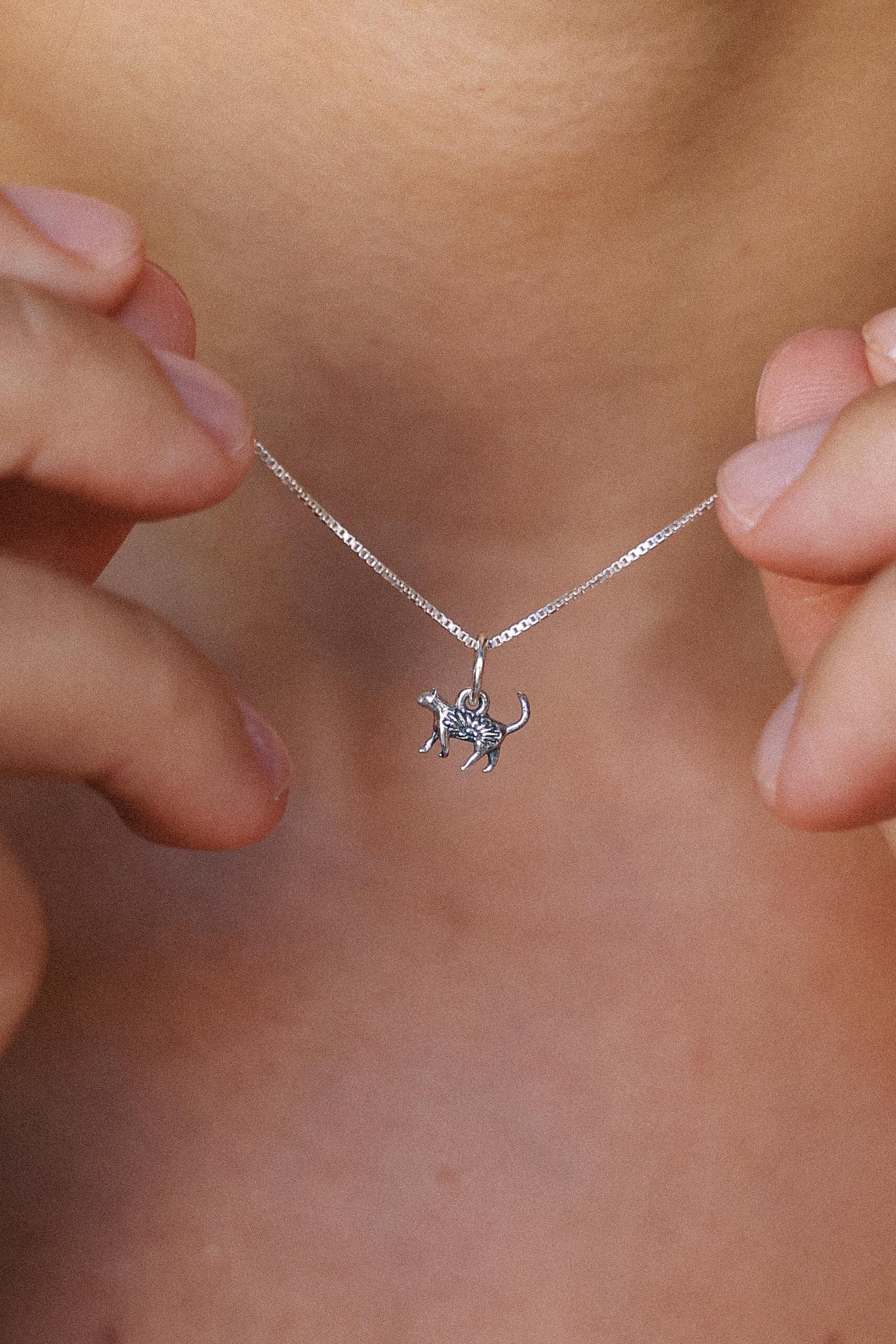 COLLAR GATO DE PLATA