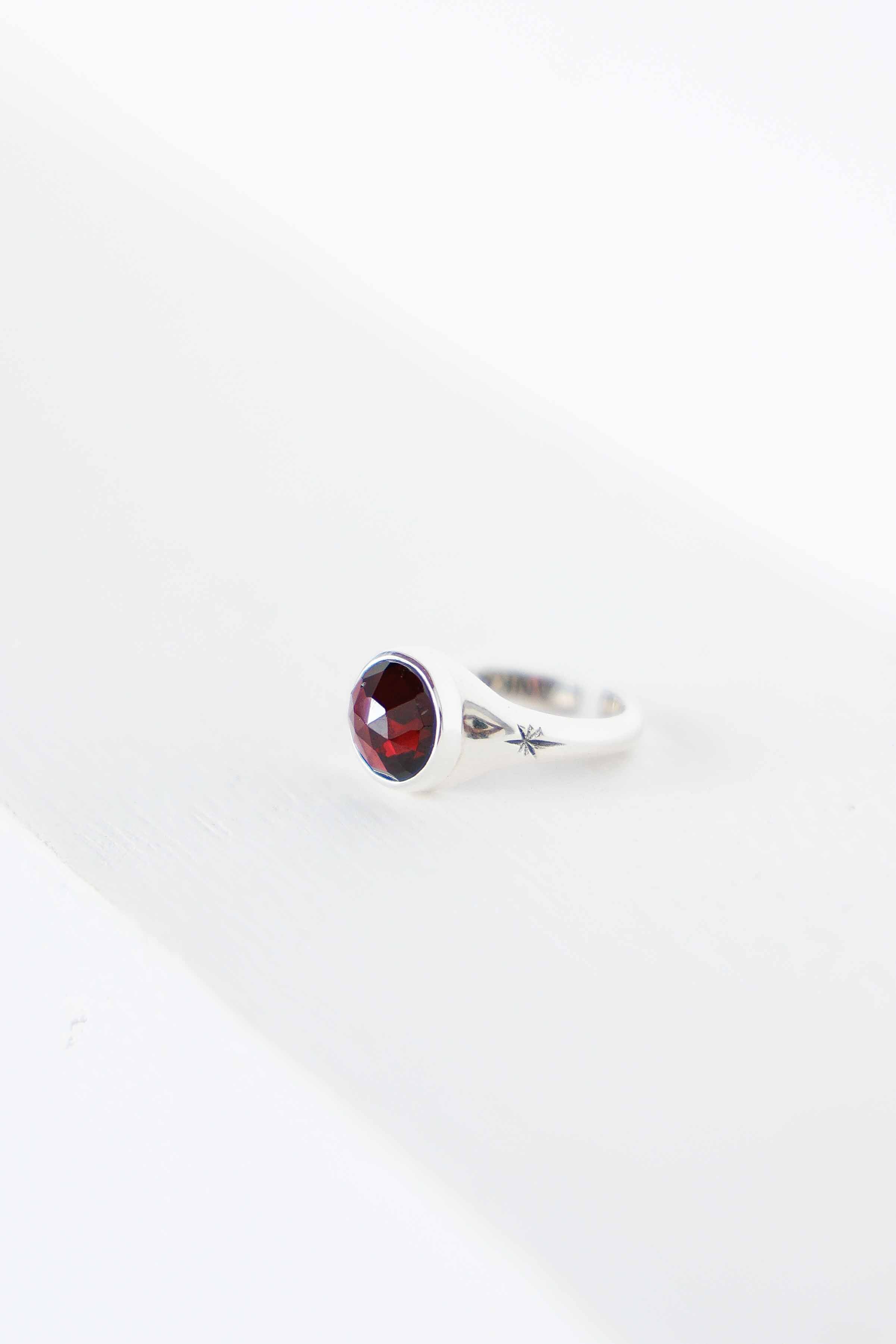 ANILLO GALAXY GRANATE