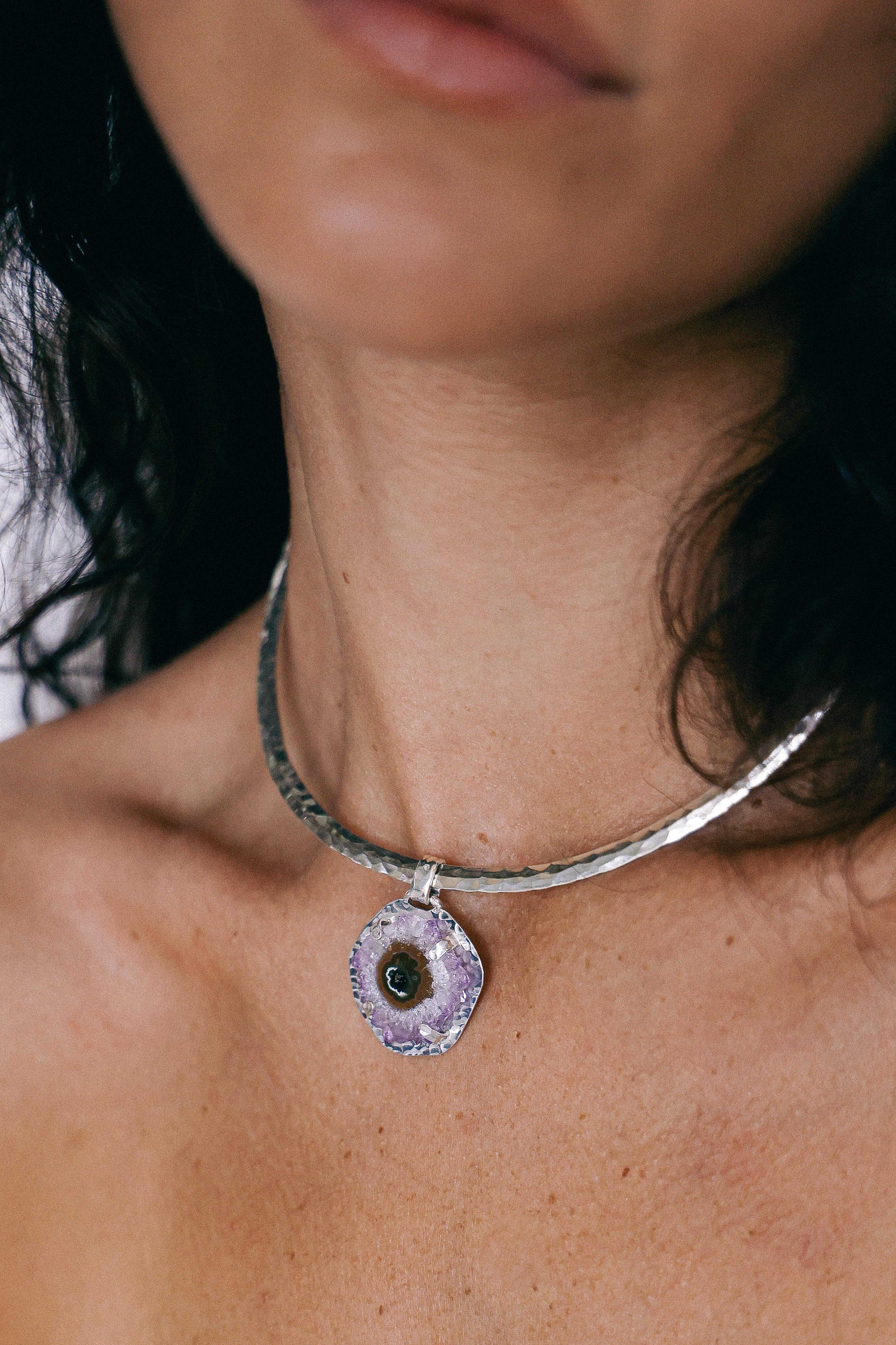 COLLAR DRUSA 13 DE PLATA