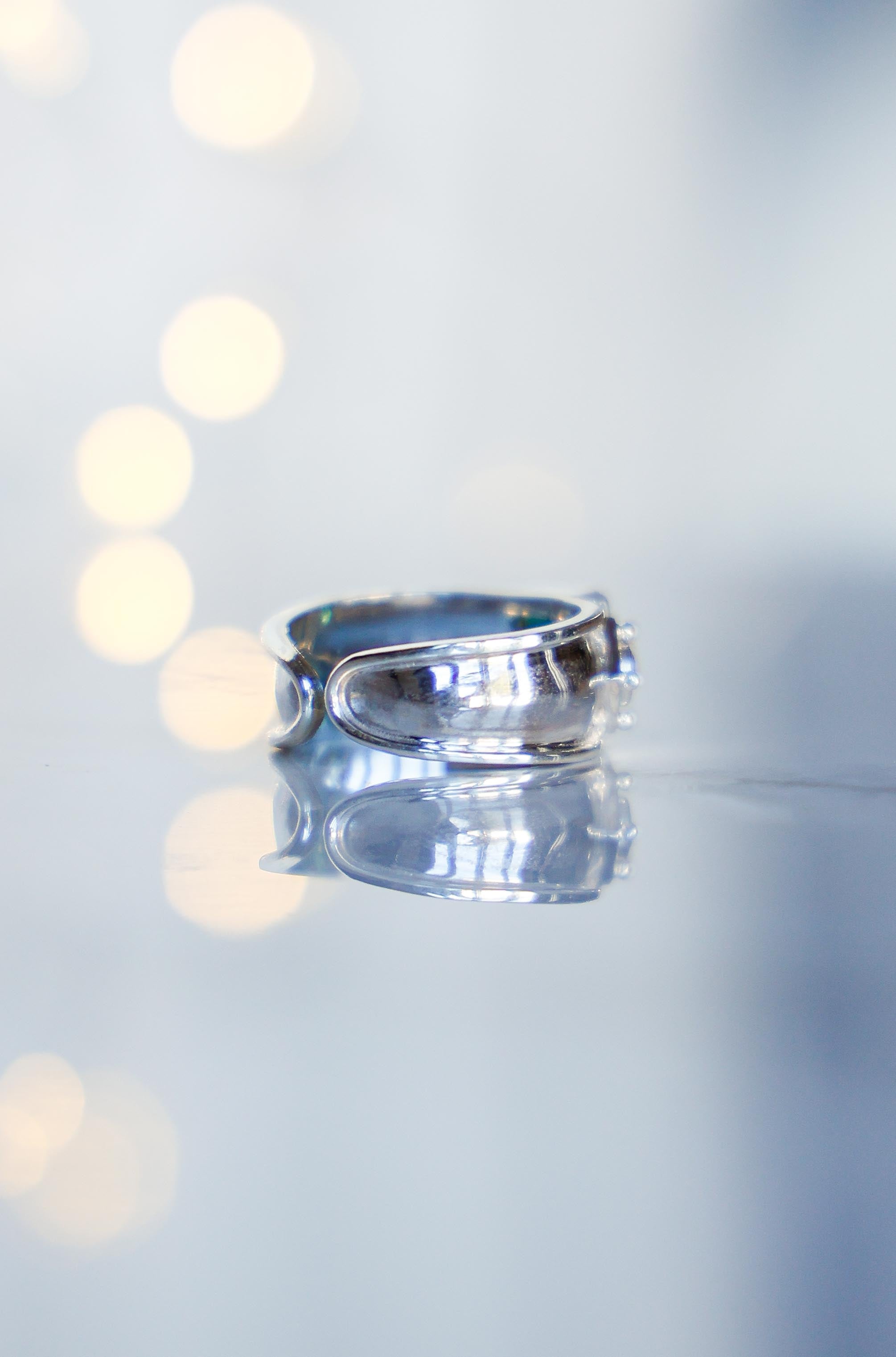 ANILLO AURORA DE PLATA Y CUARZO VERDE