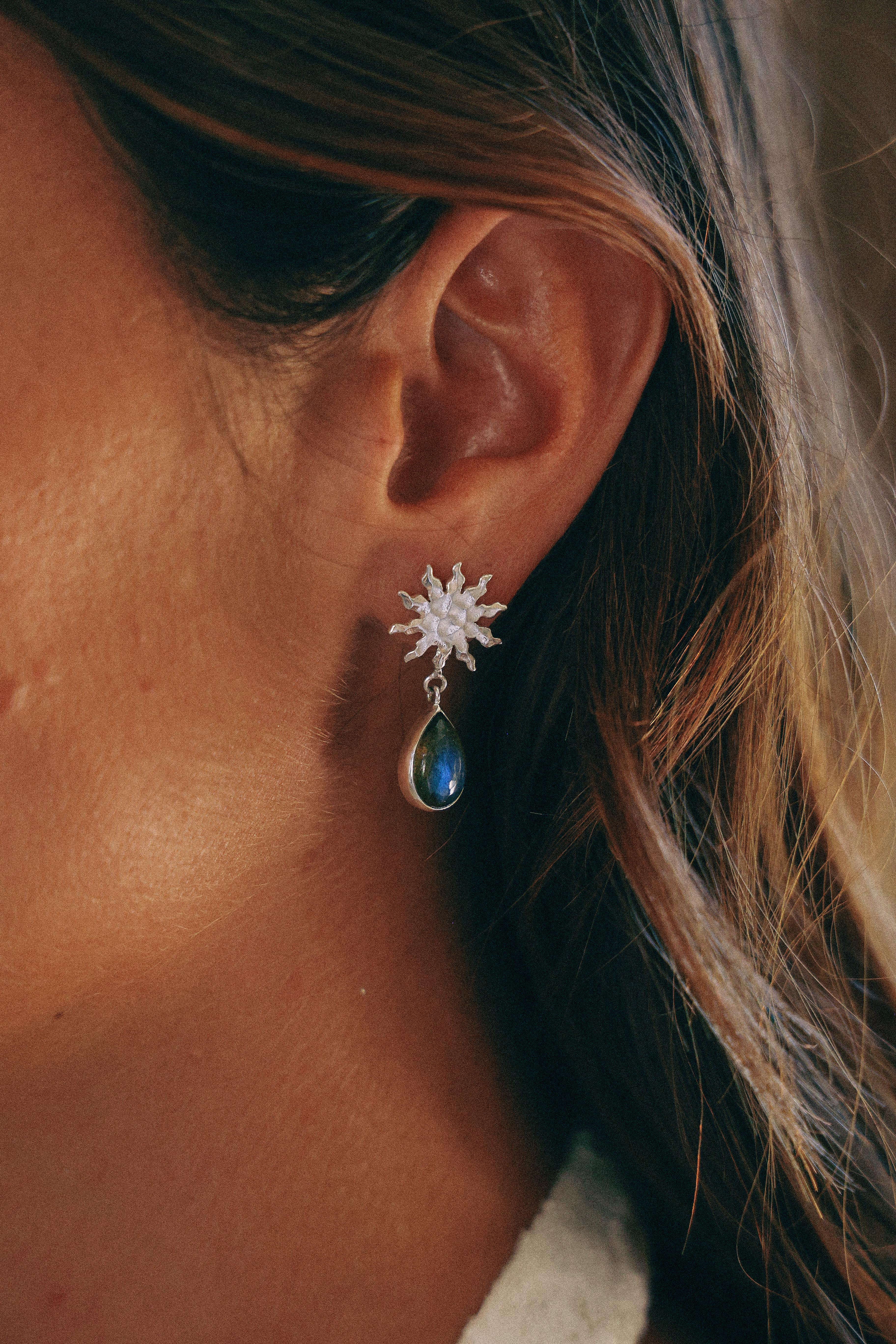 AROS SOLEA DE PLATA Y LABRADORITA