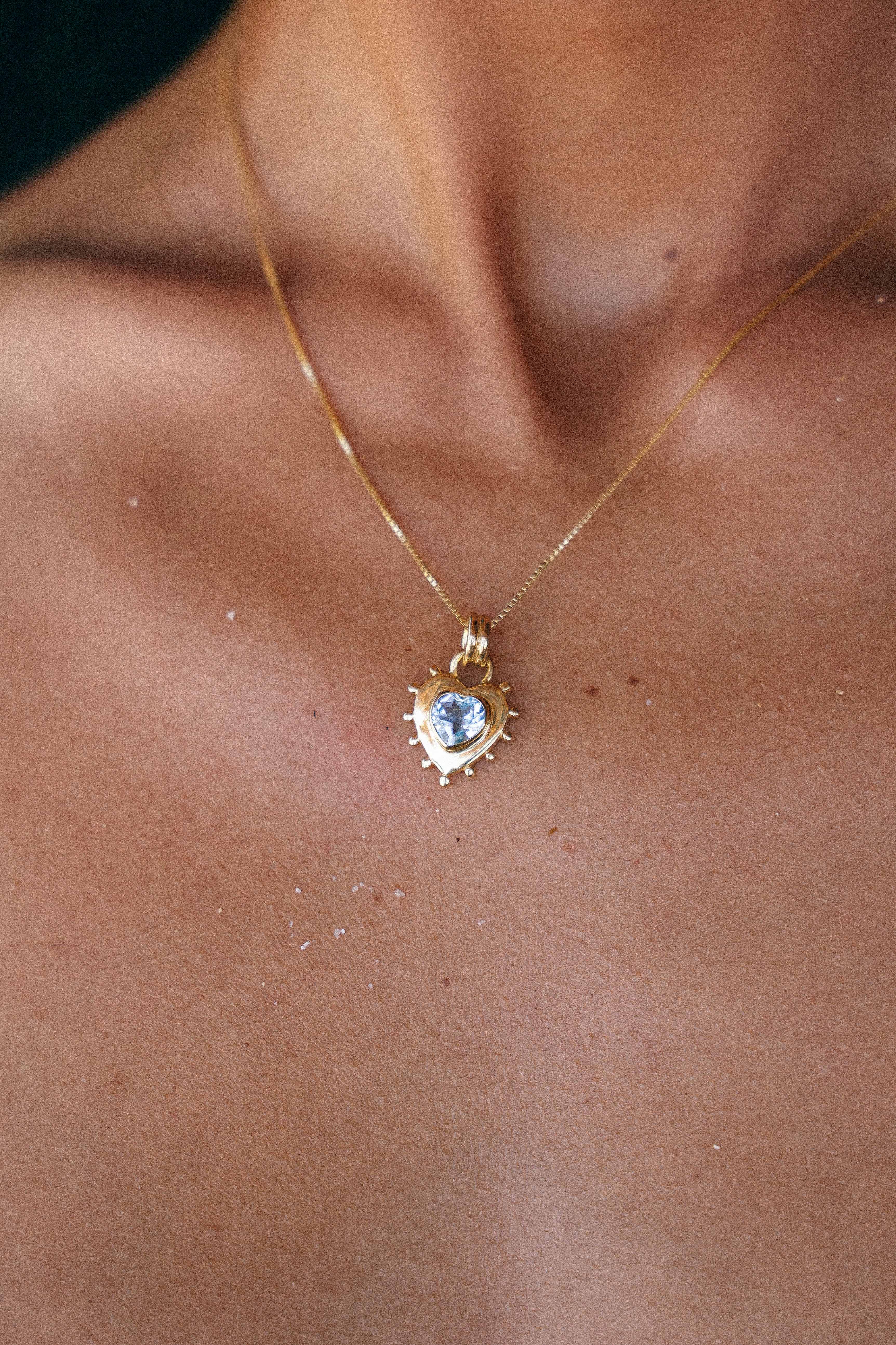 COLLAR CORAZON TOPACIO GOLD