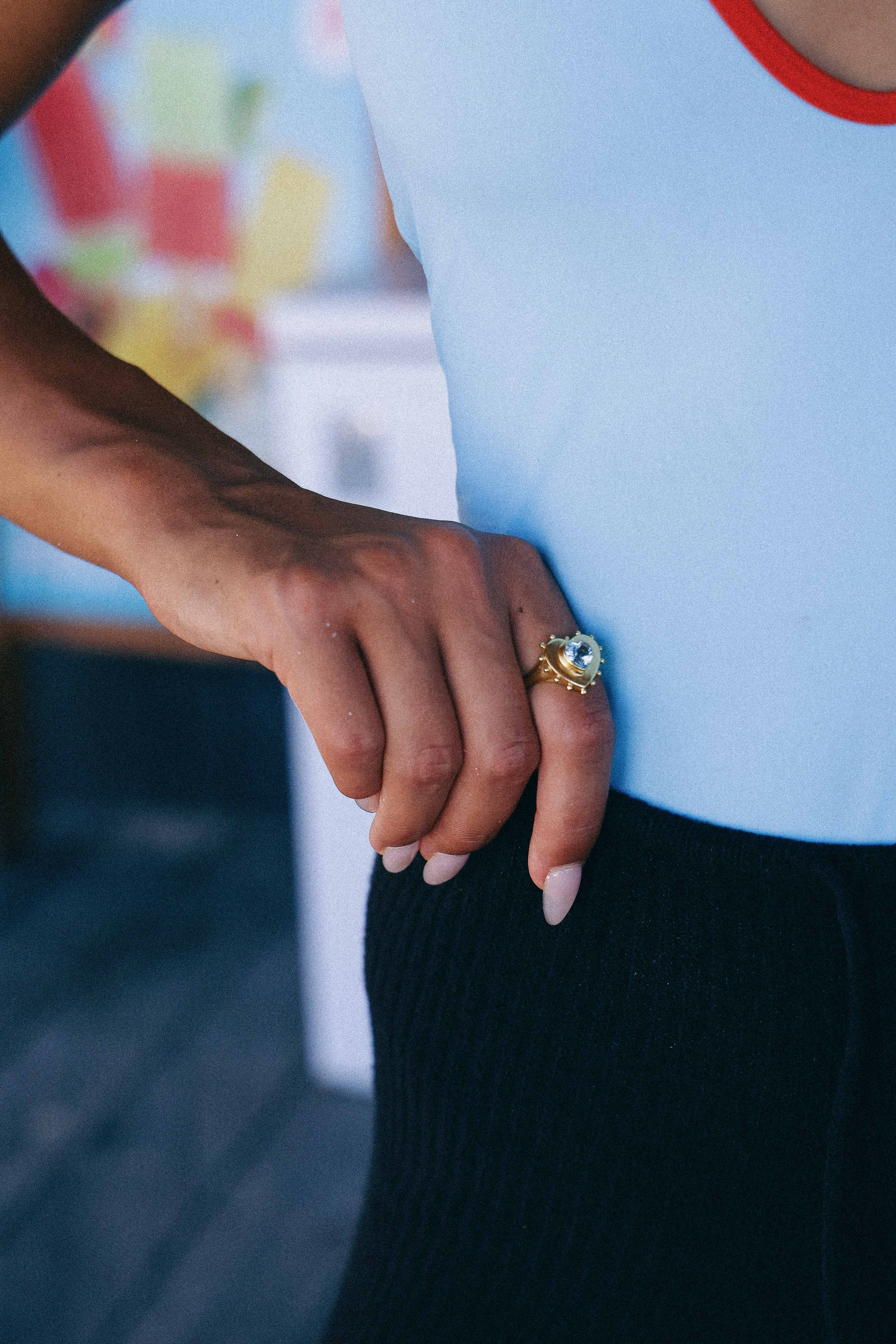 ANILLO CORAZON TOPACIO GOLD