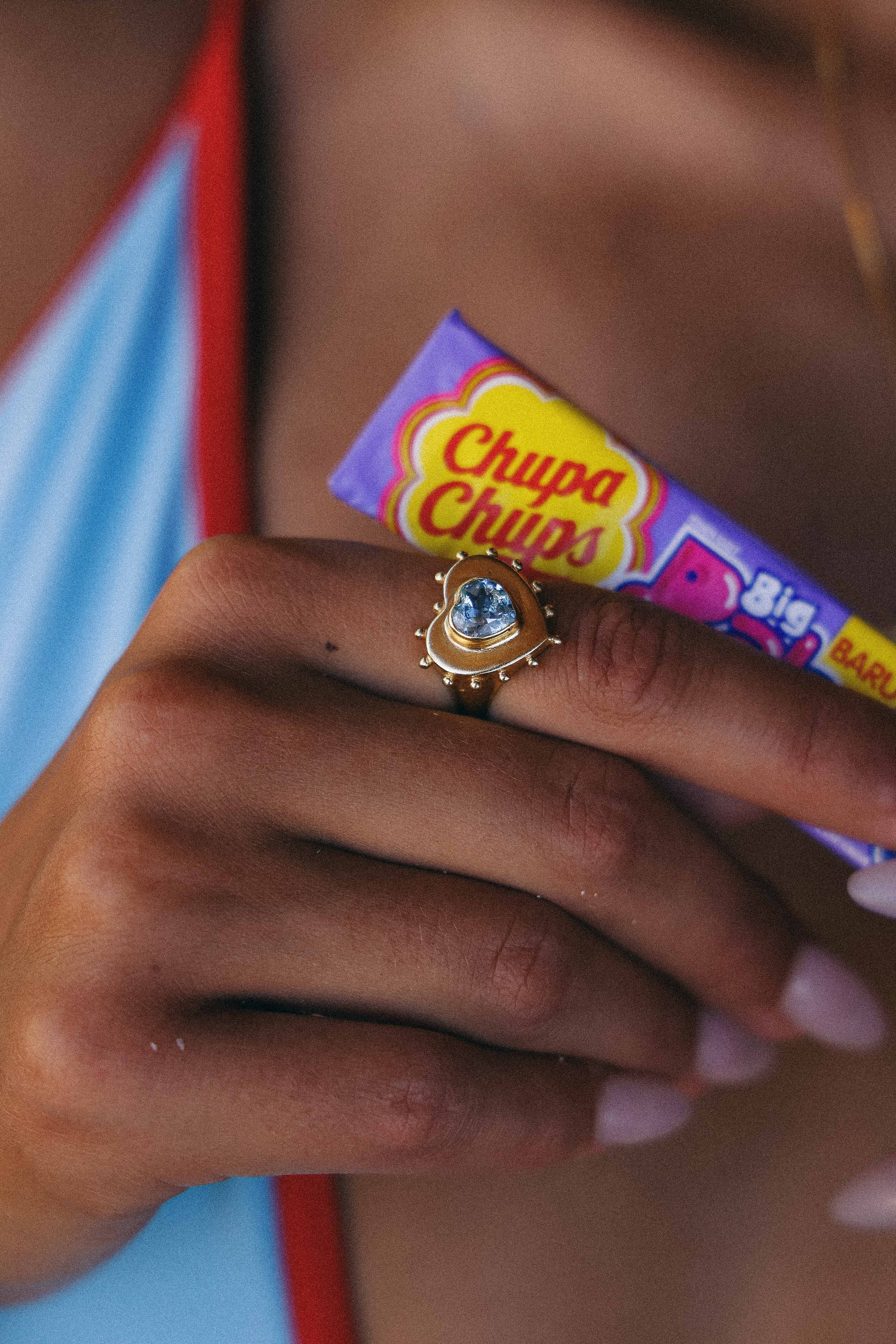 ANILLO CORAZON TOPACIO GOLD