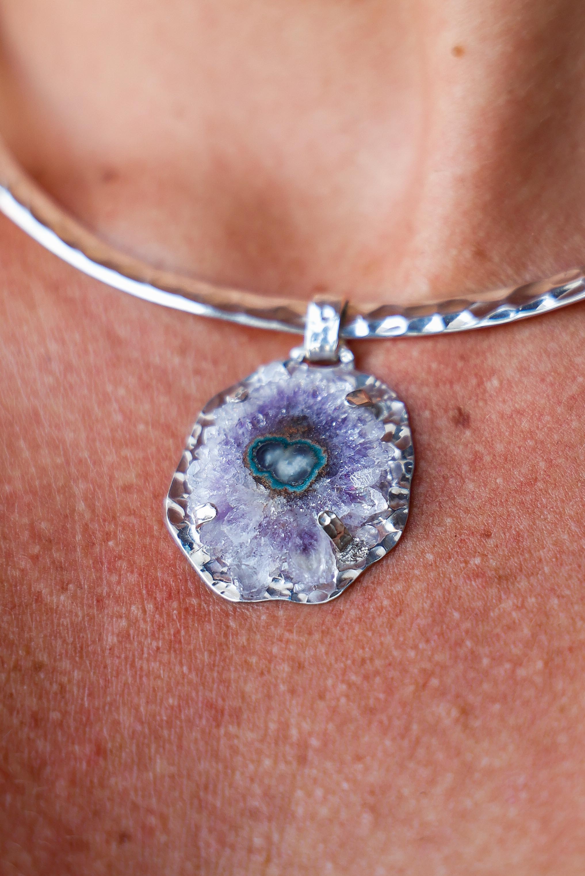 COLLAR DRUSA 14 DE PLATA