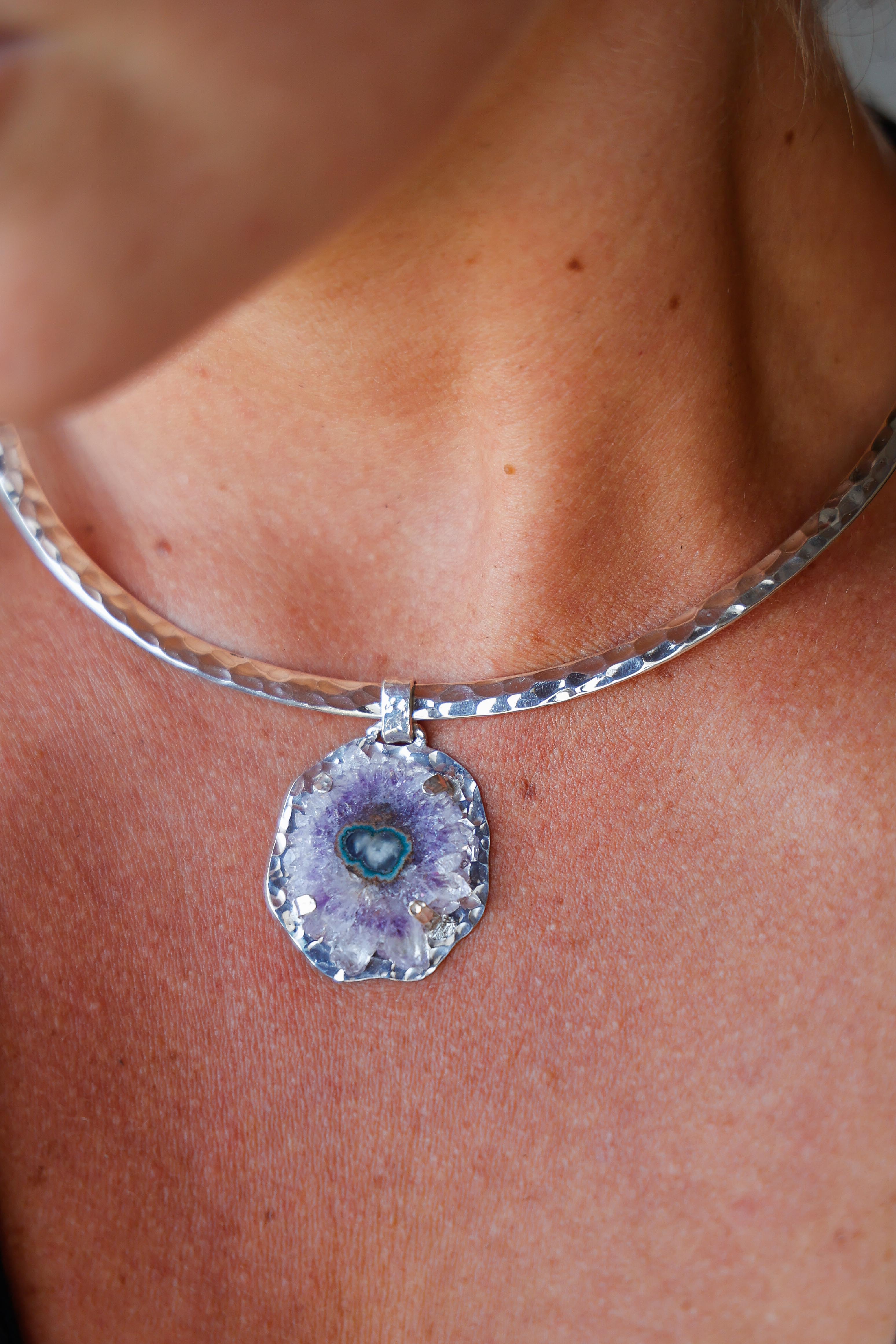 COLLAR DRUSA 14 DE PLATA