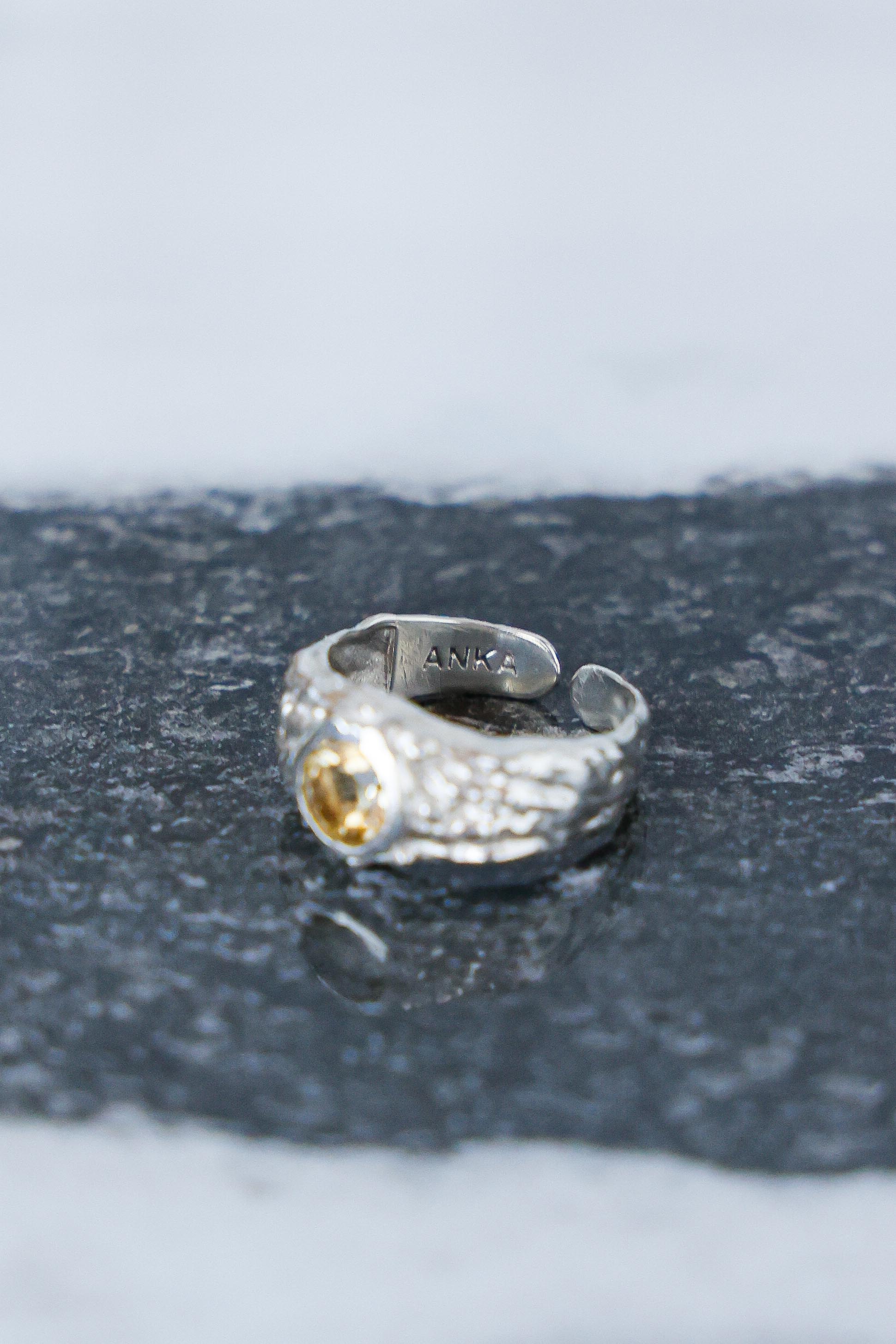 ANILLO SELES DE PLATA Y CITRINO