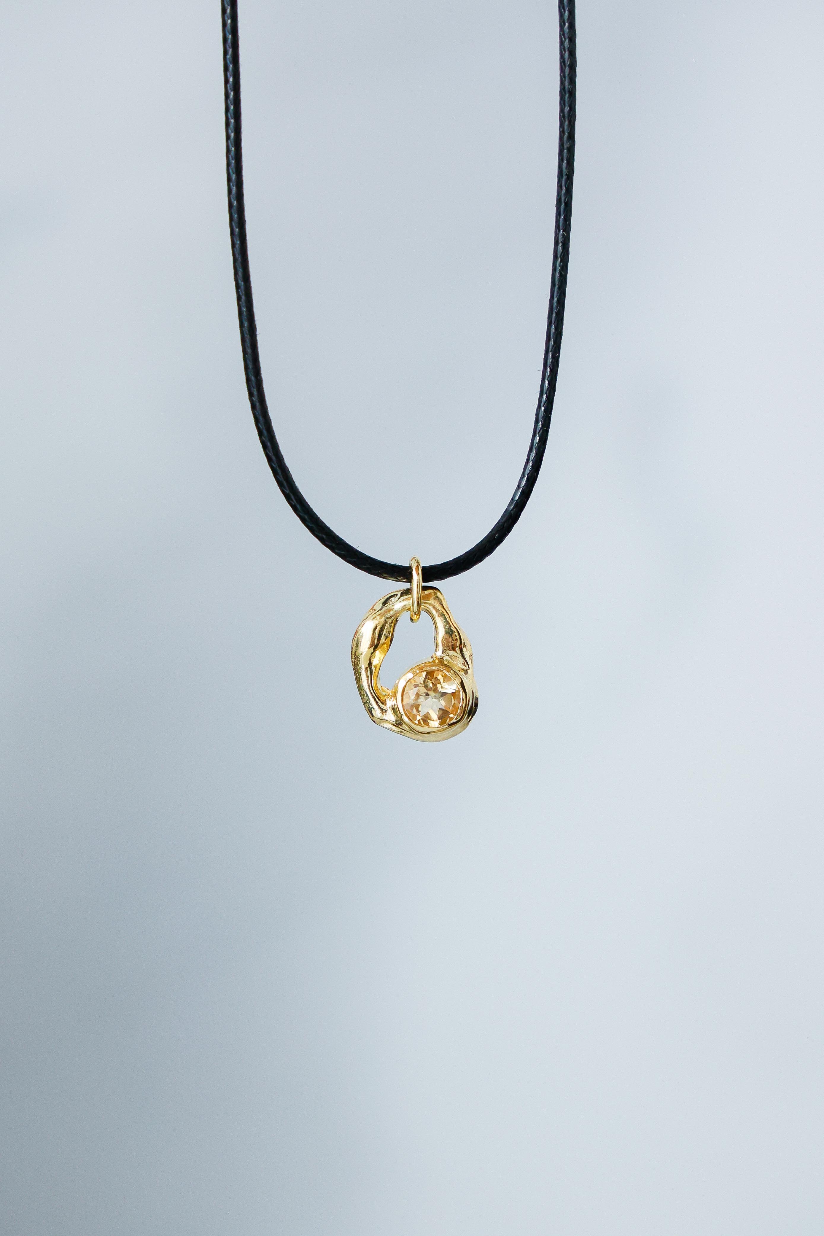 COLLAR SELES ORO Y CITRINO