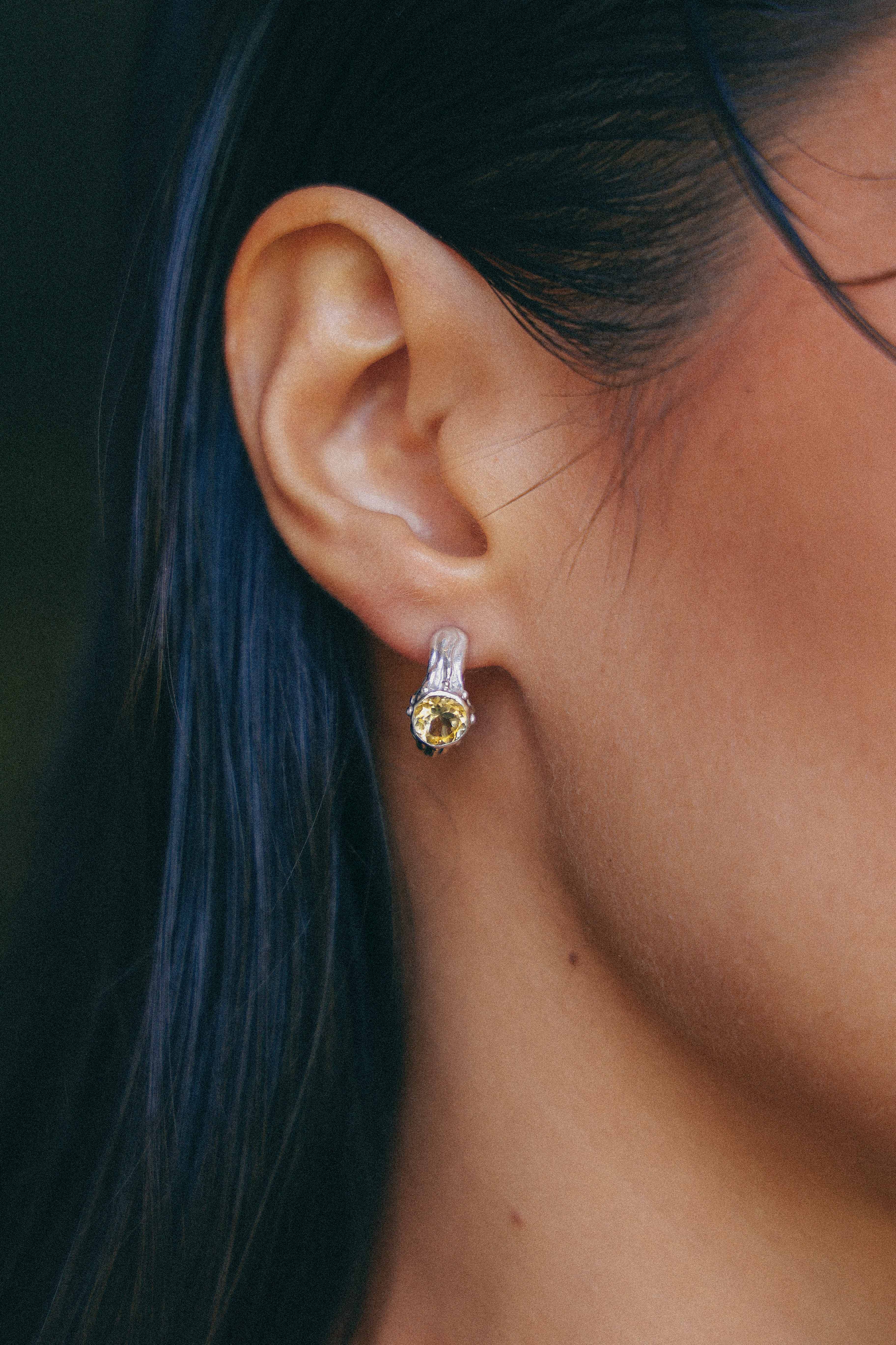 AROS SELES DE PLATA Y CITRINO