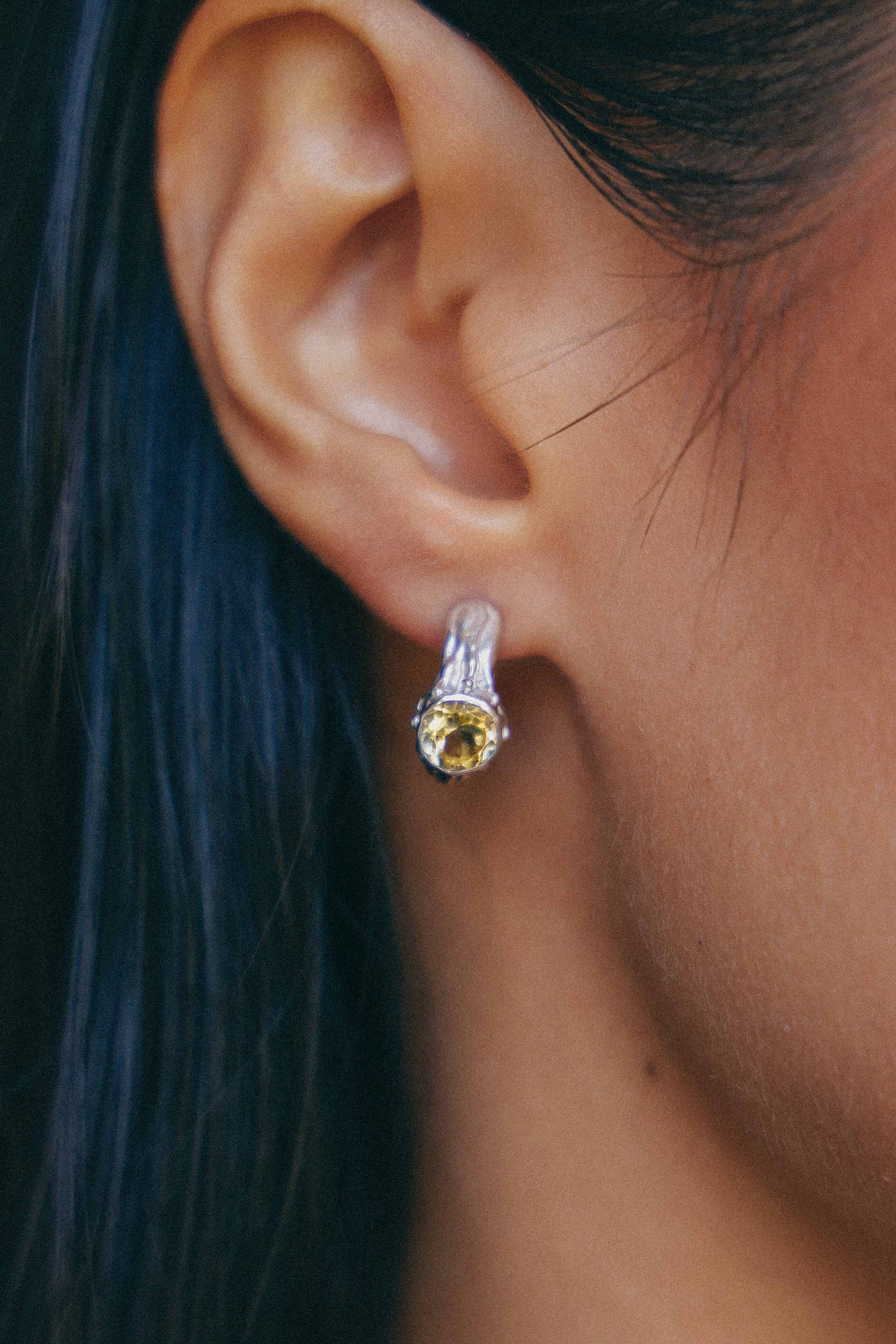 AROS SELES DE PLATA Y CITRINO