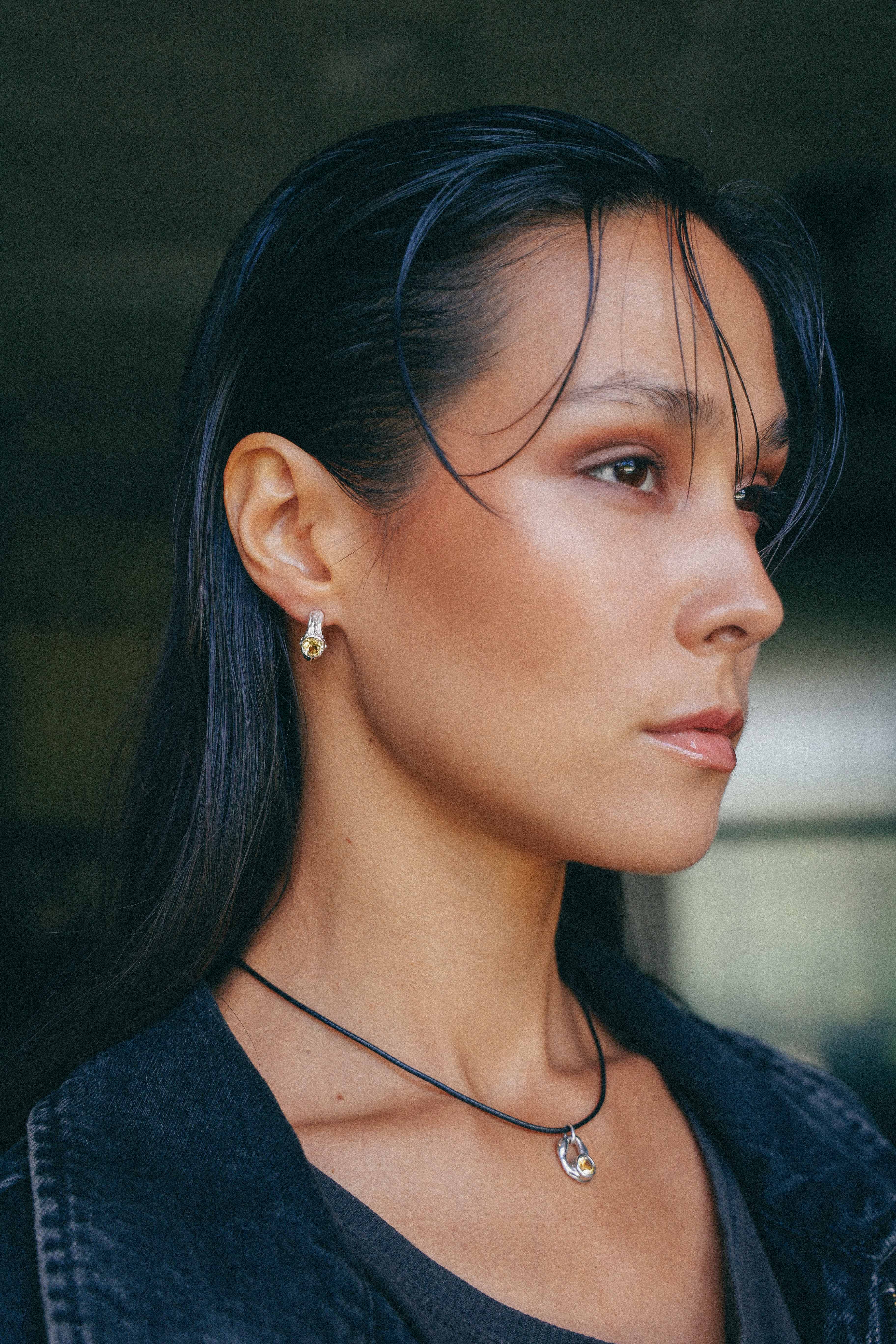 AROS SELES DE PLATA Y CITRINO