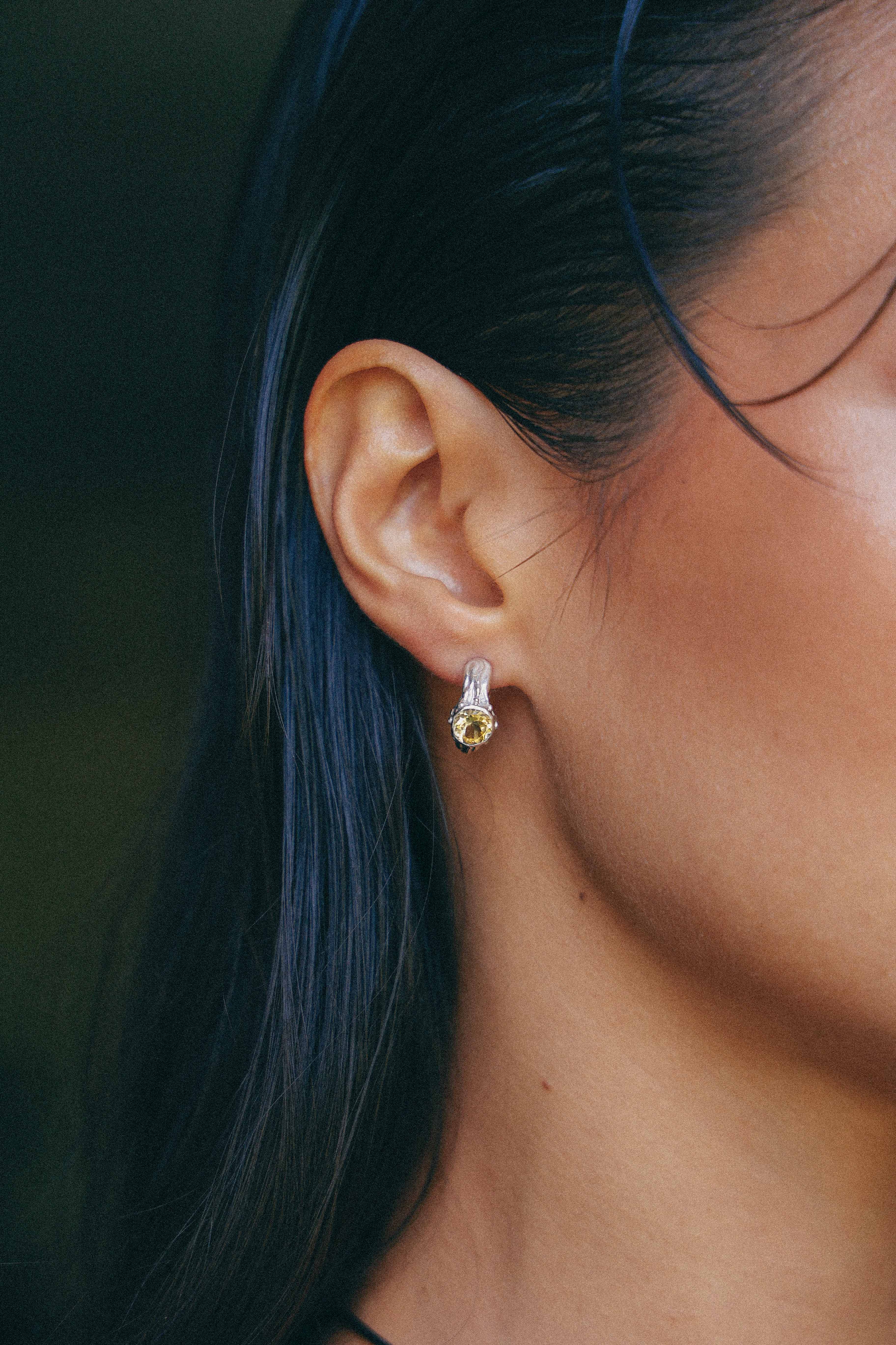 AROS SELES DE PLATA Y CITRINO