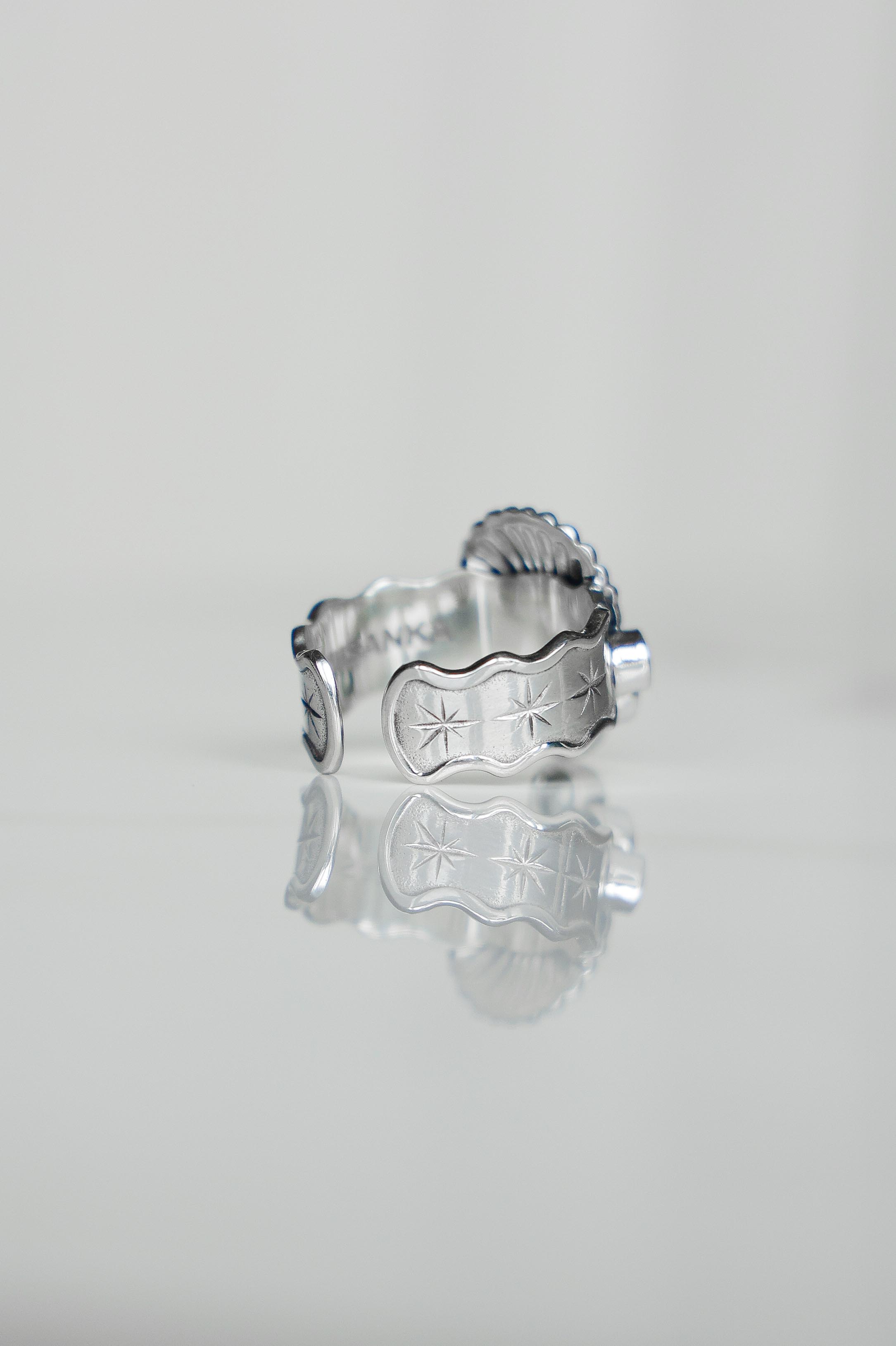 ANILLO CONMIISANKA DE PLATA Y TOPACIO CELESTE