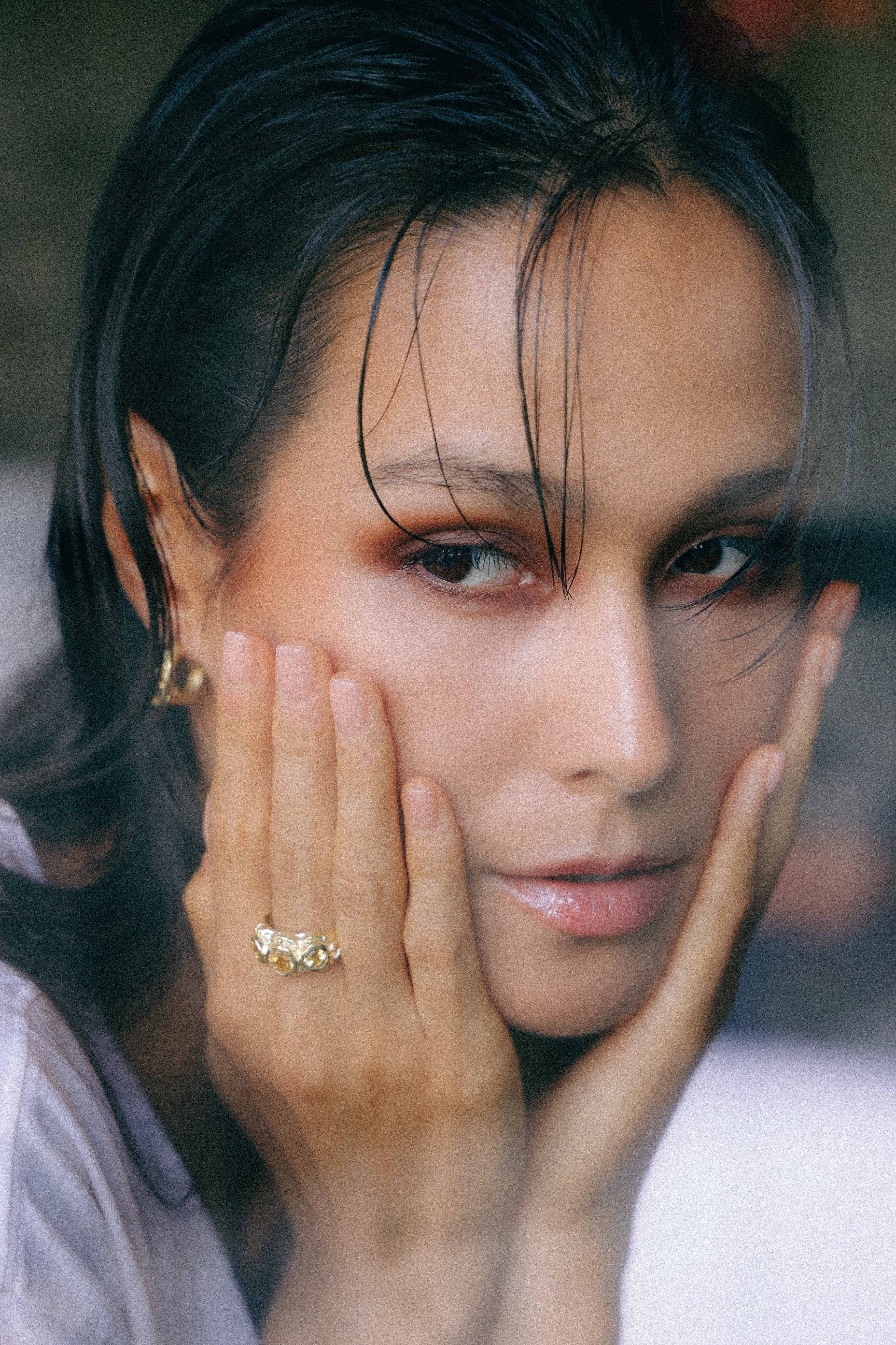 ANILLO SOLENE ORO Y CITRINOS