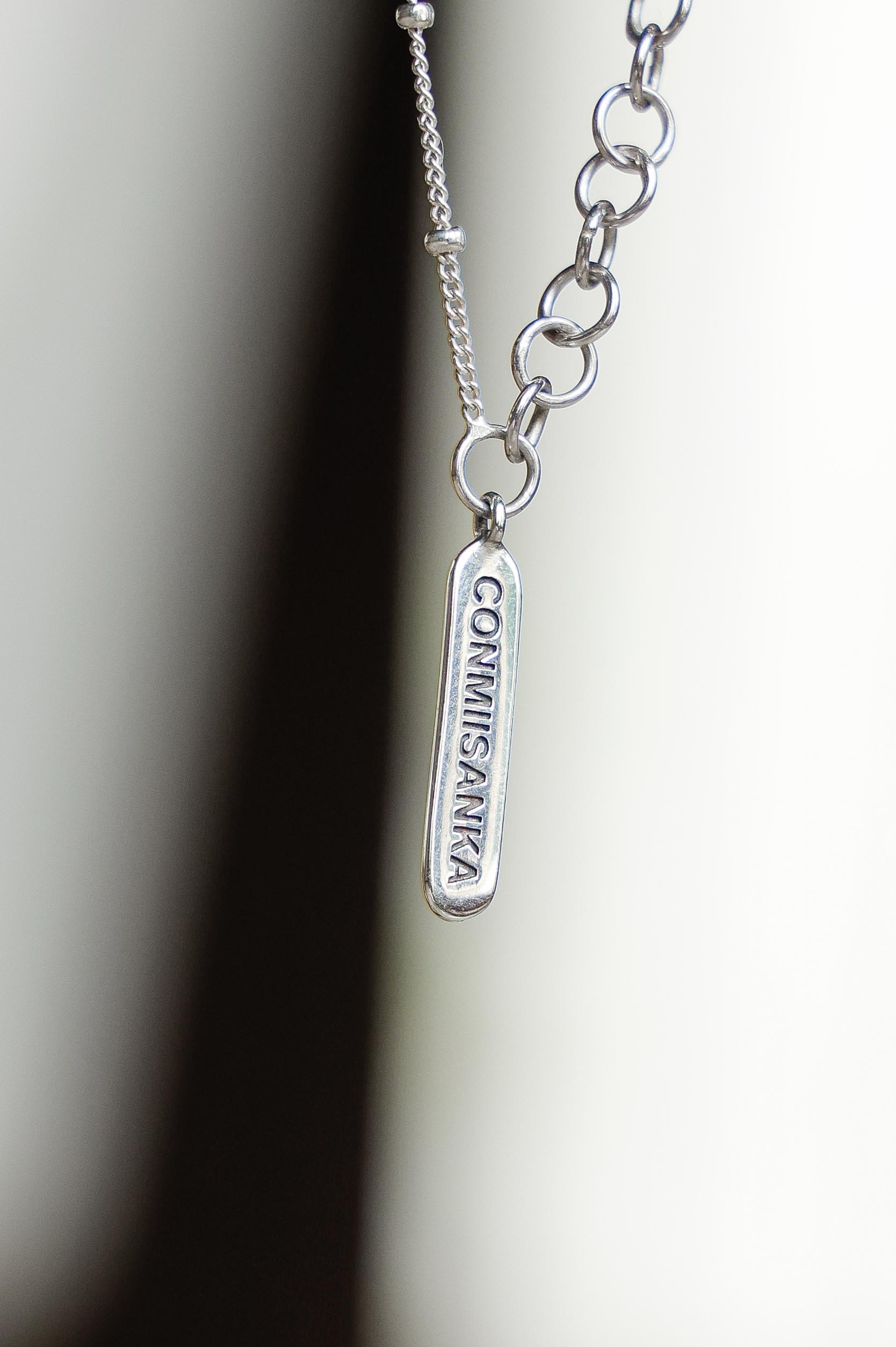 COLLAR CONMIISANKA DE PLATA DE TOPACIO CELESTE