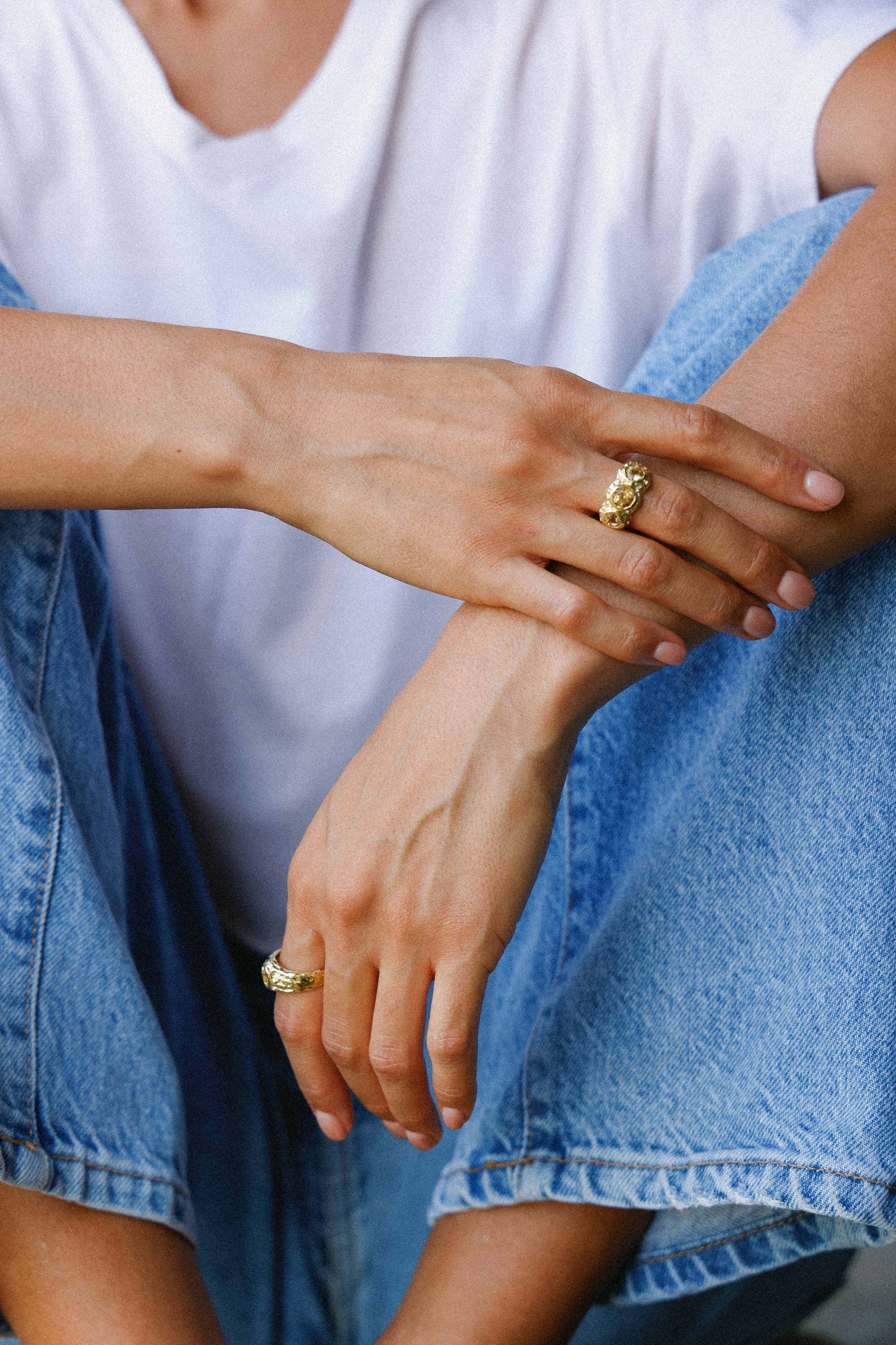 ANILLO SOLENE ORO Y CITRINOS