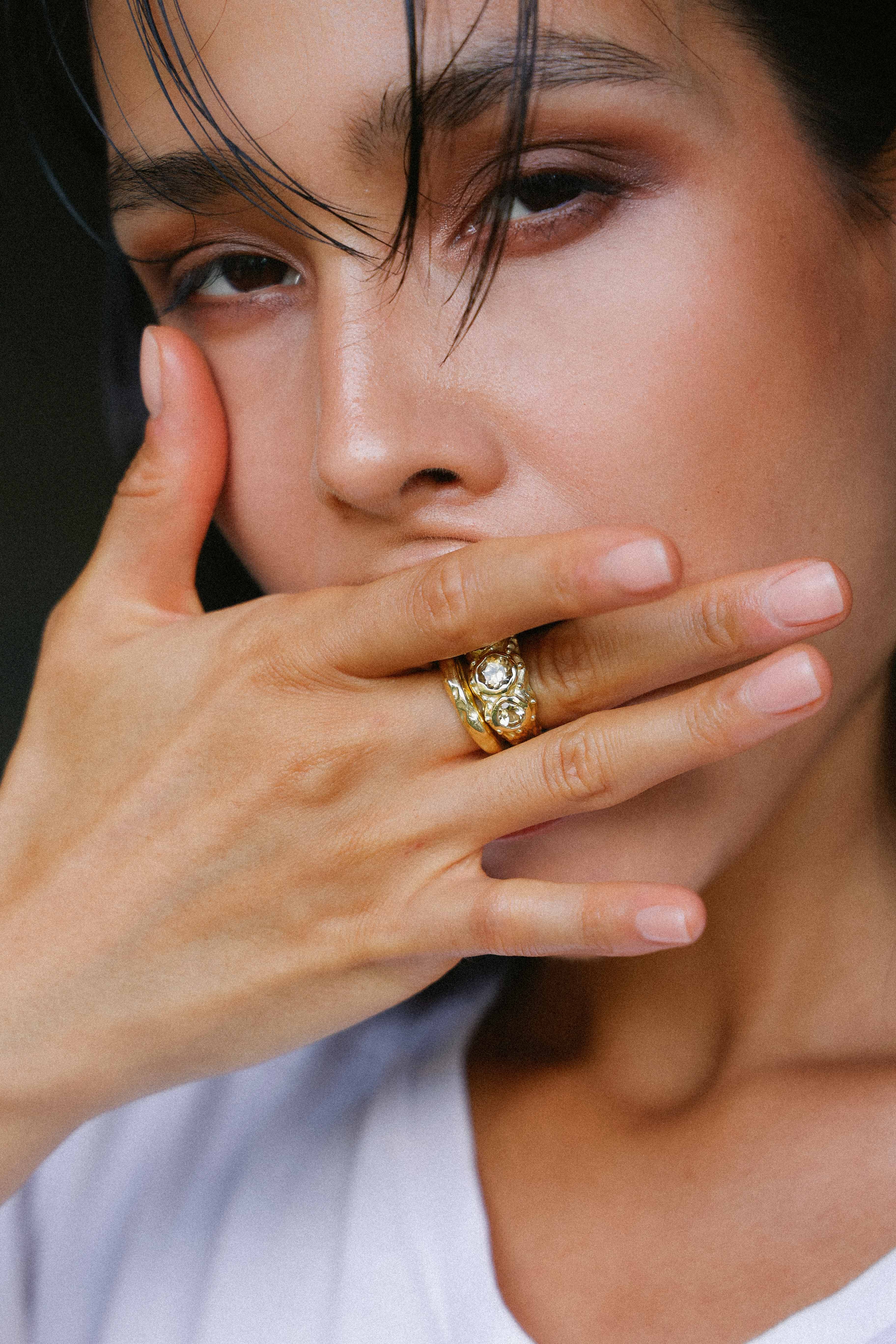 ANILLO SOLENE ORO Y CITRINOS