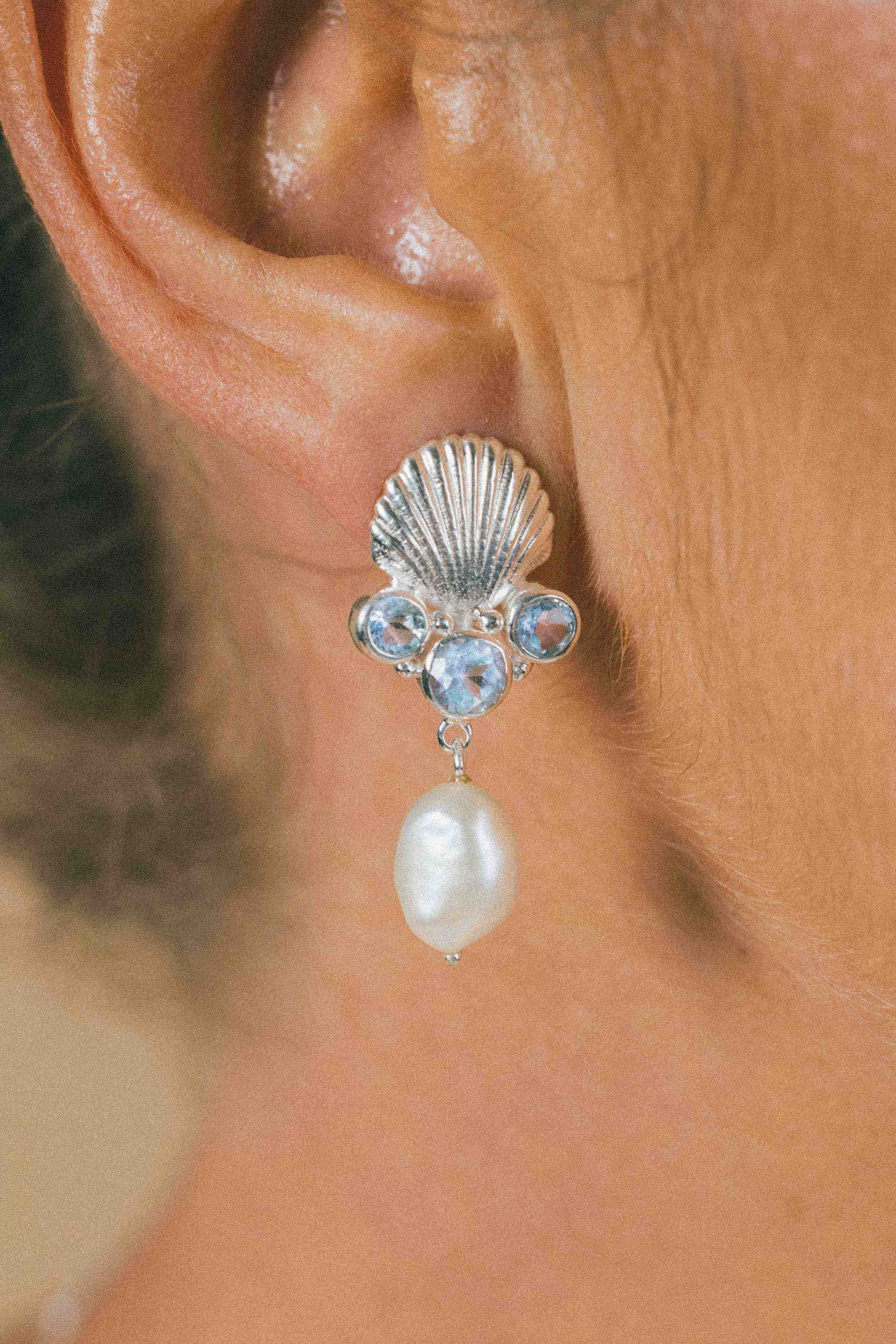 AROS CONMIISANKA DE PLATA DE TOPACIO CELESTE