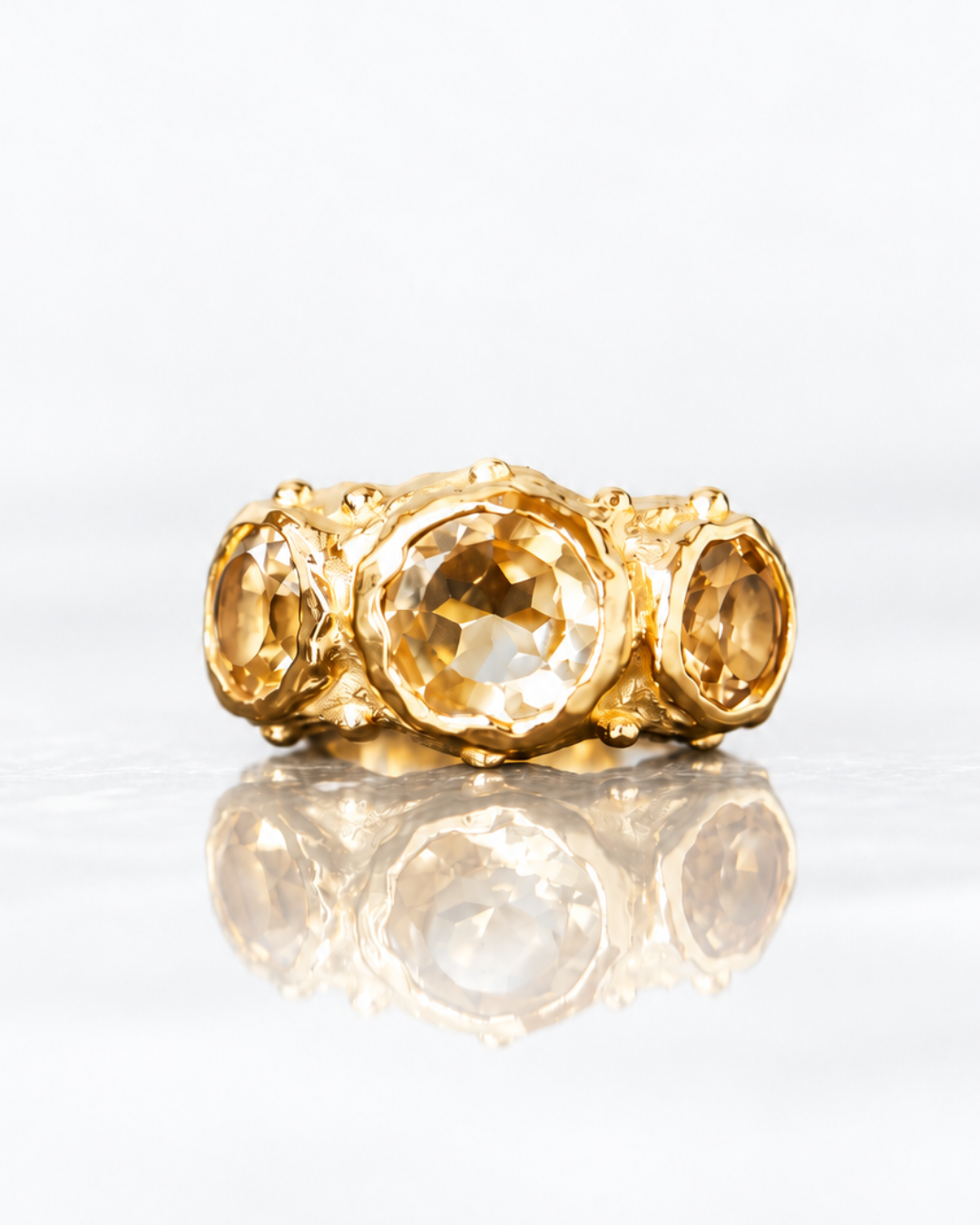 ARO EARCUFF SOLENE ORO Y CITRINO