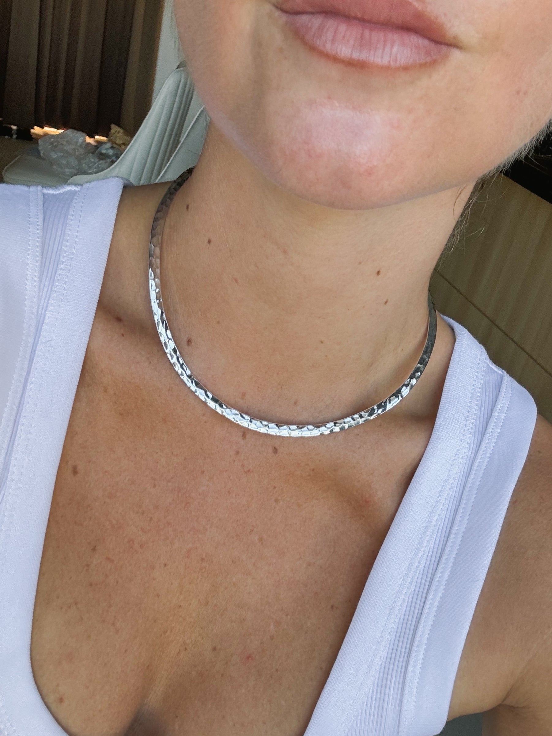 COLLAR CHOKER 12 DE PLATA