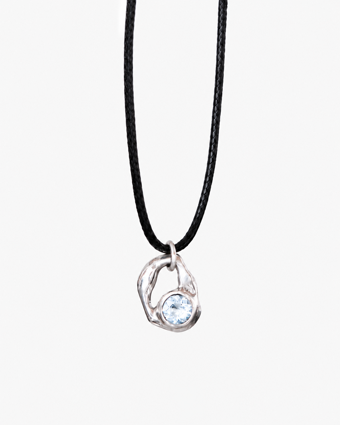 COLLAR SELES DE PLATA Y TOPACIO CELESTE