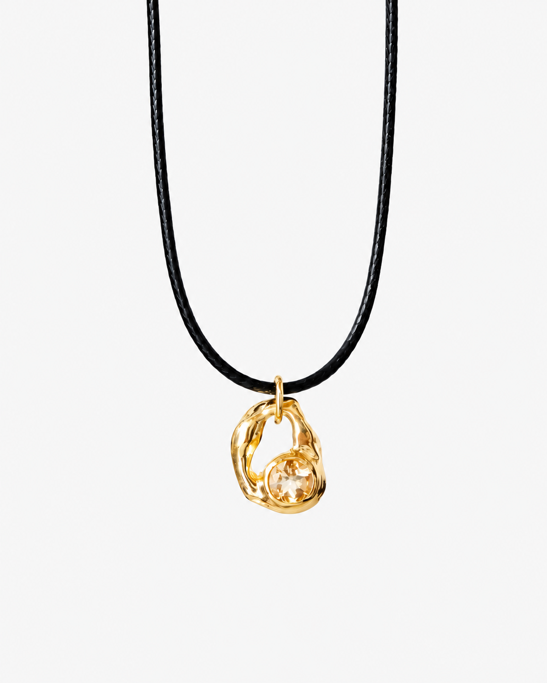COLLAR SELES ORO Y CITRINO