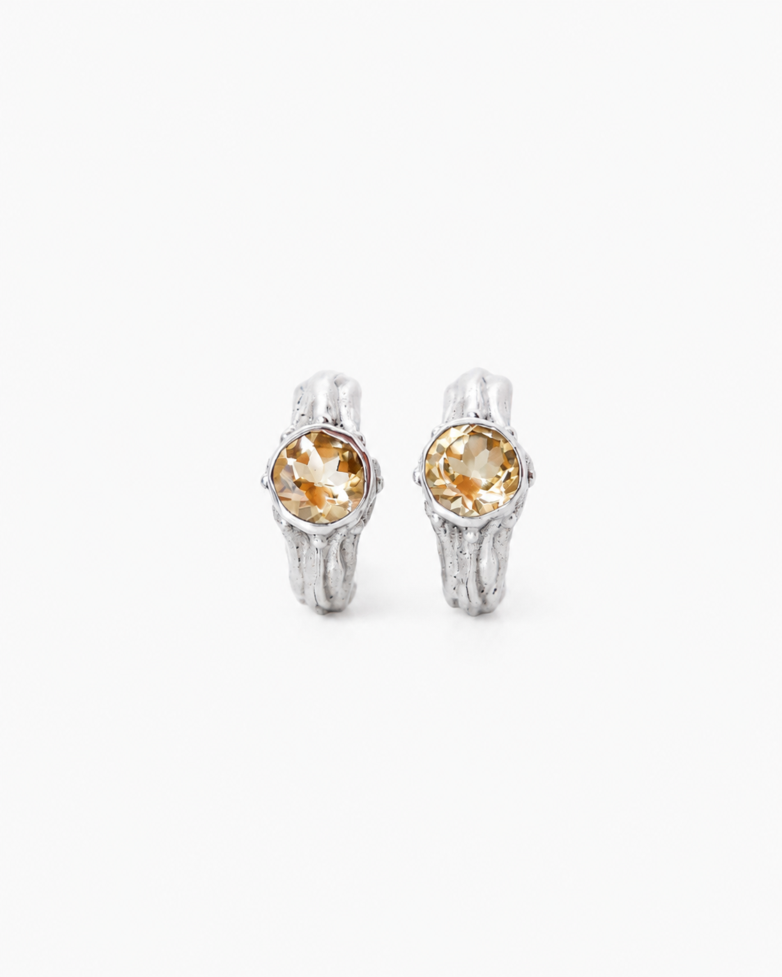 AROS SELES DE PLATA Y CITRINO
