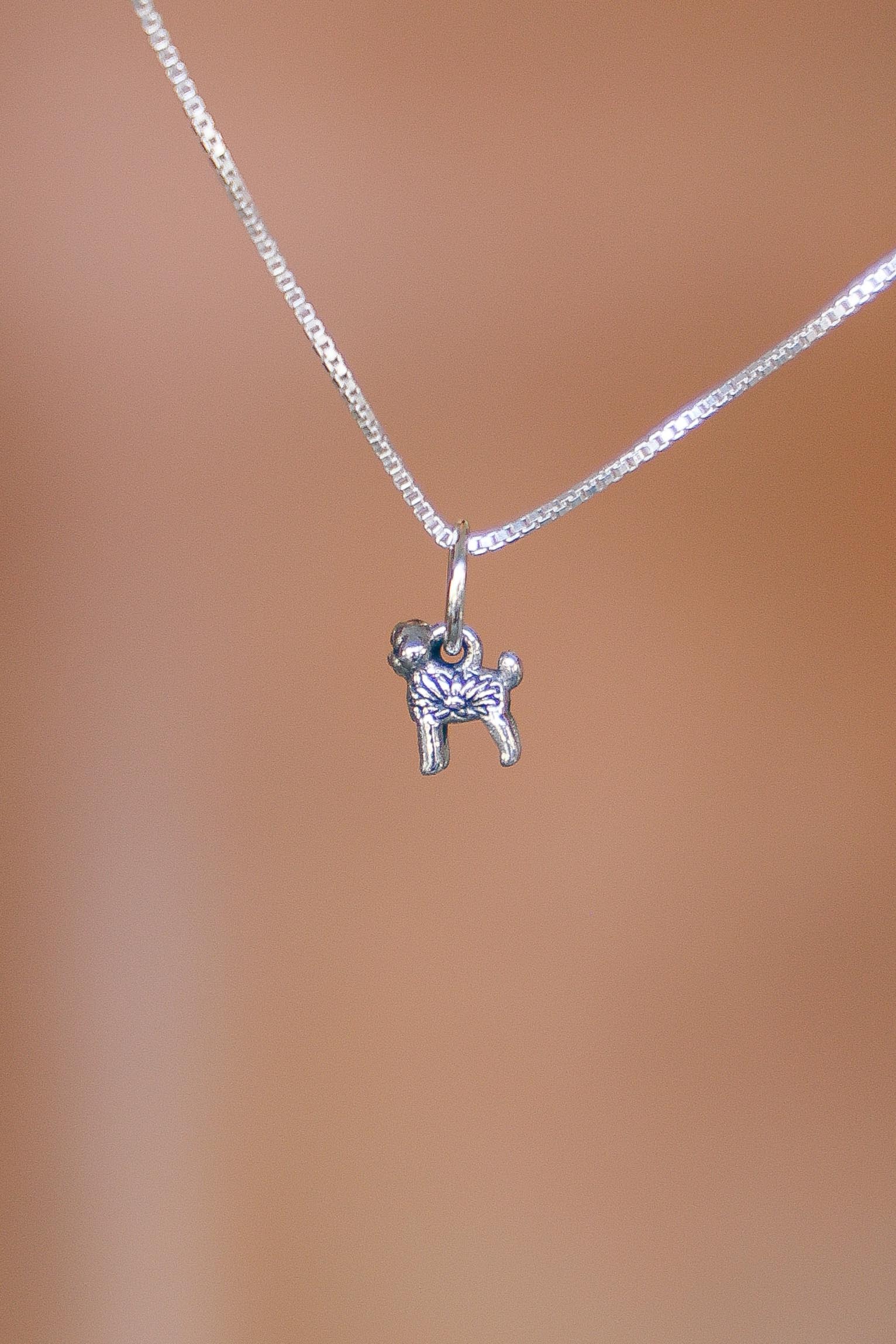 COLLAR POODLE O CANICHE DE PLATA