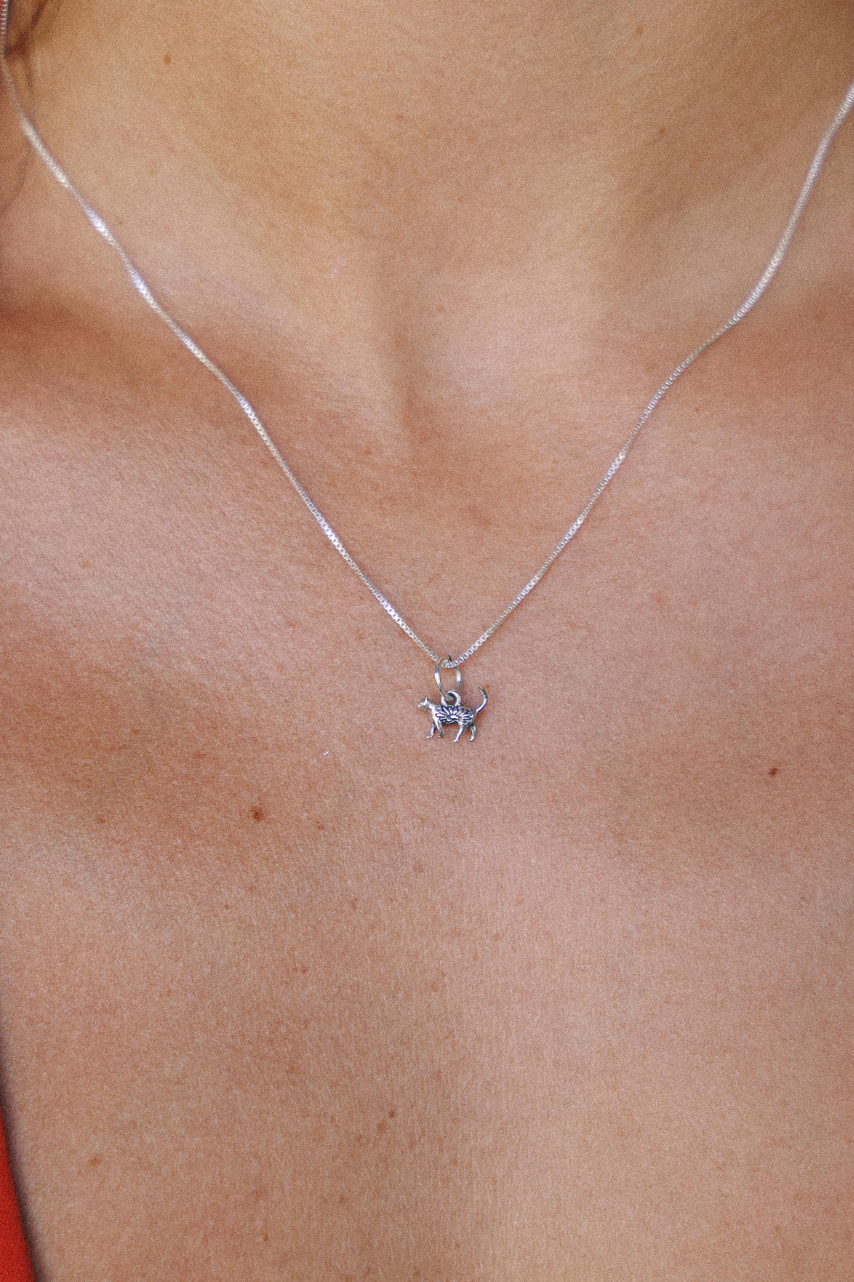 COLLAR GATO DE PLATA