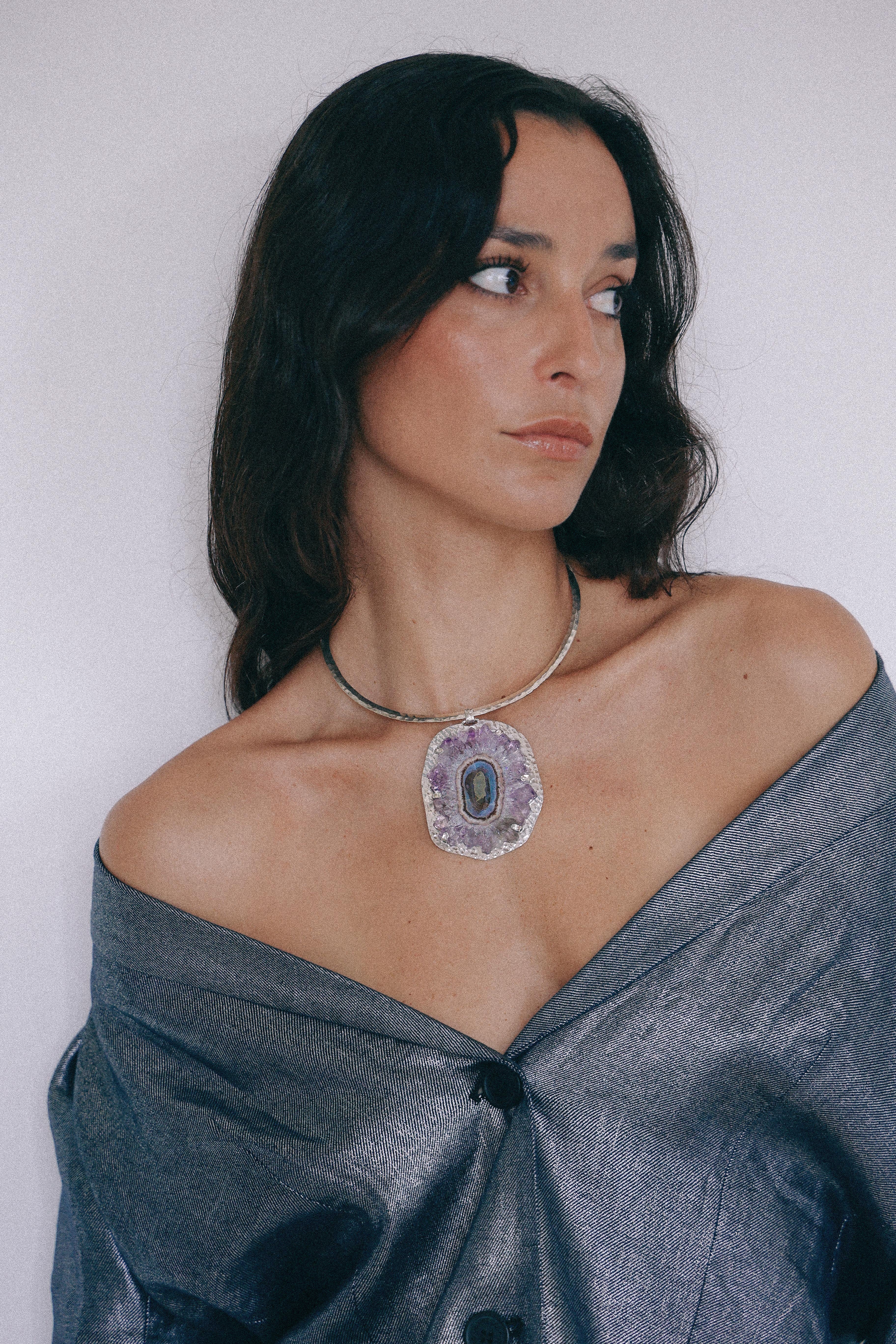 COLLAR DRUSA 01 DE PLATA
