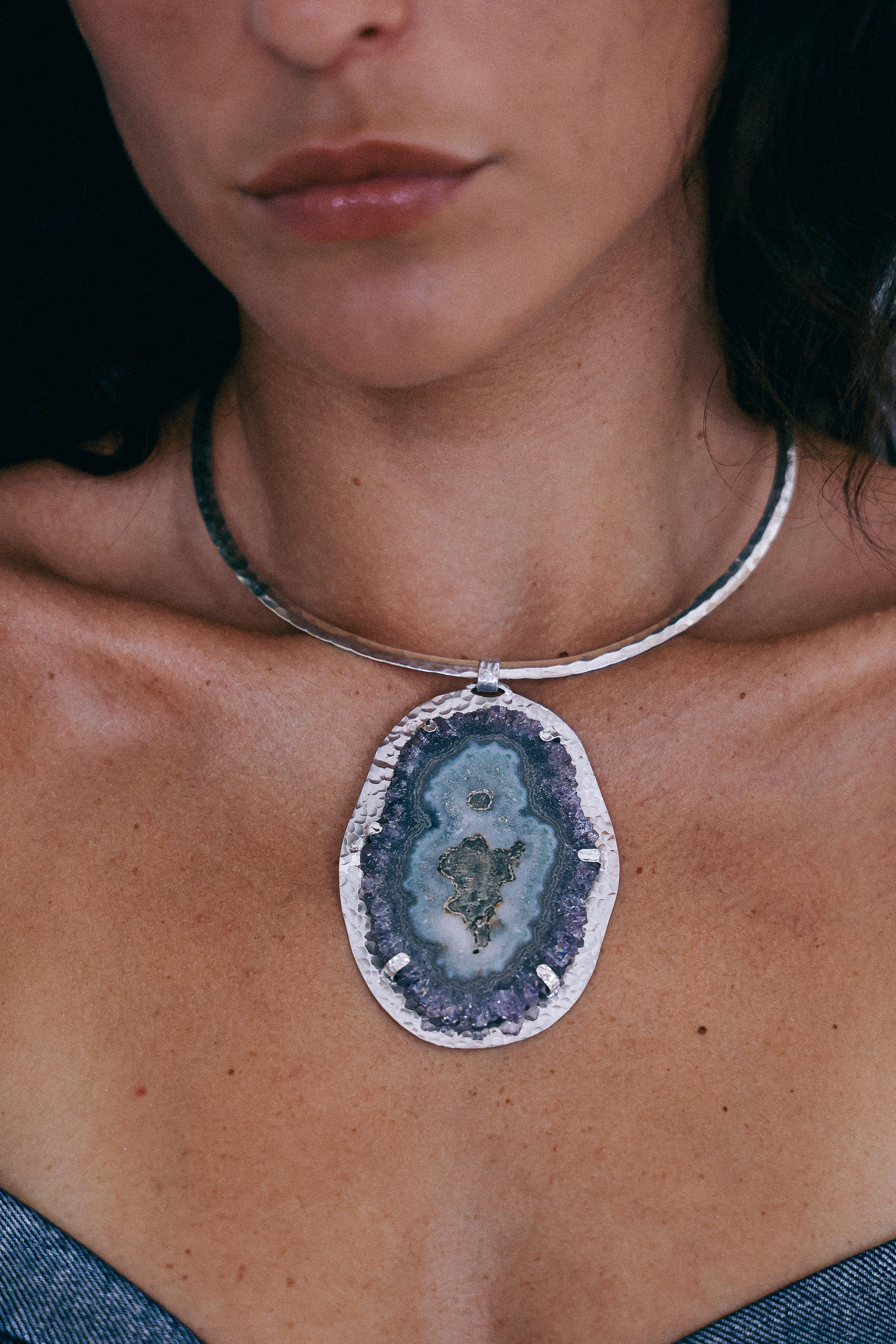 COLLAR DRUSA 09 DE PLATA