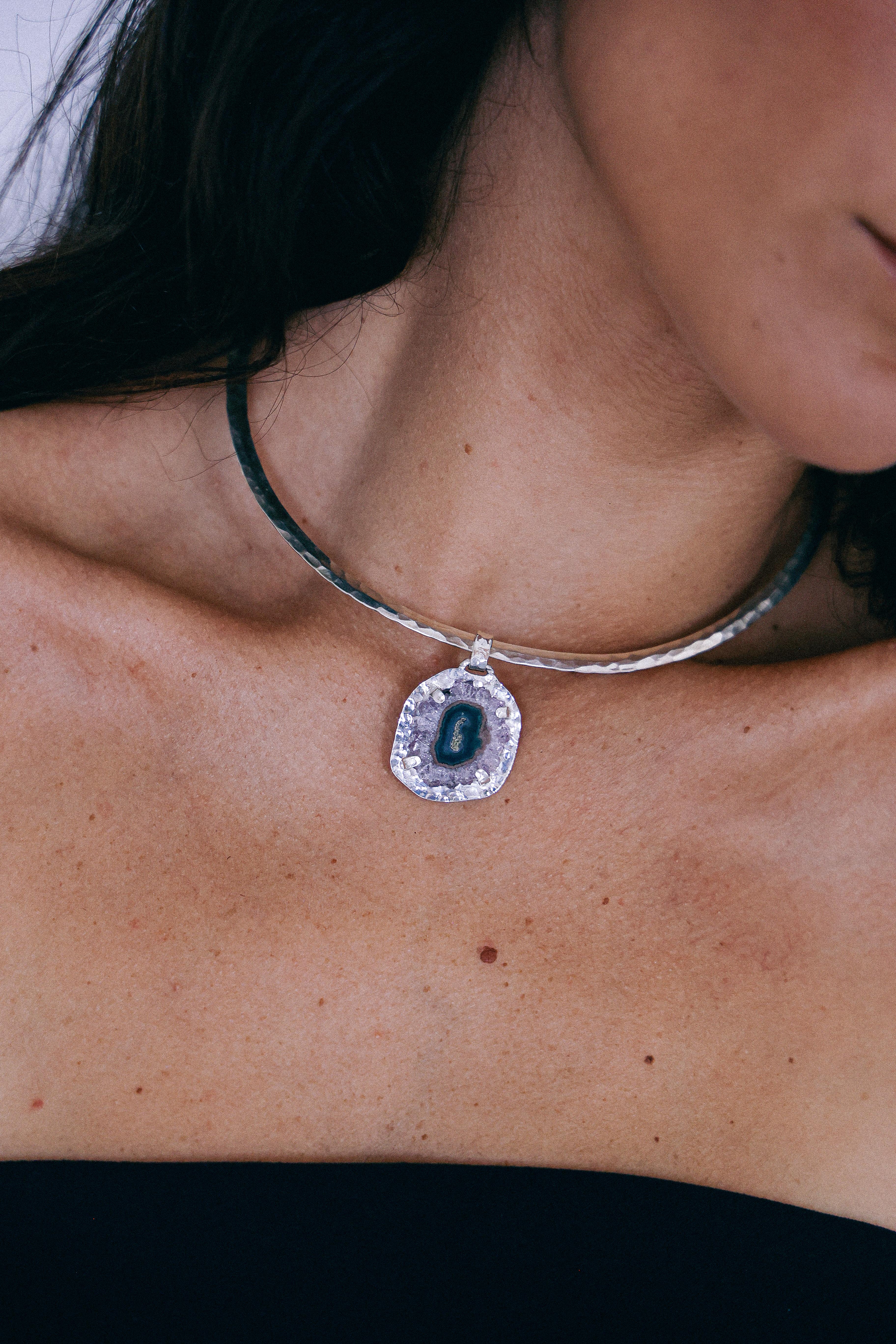 COLLAR DRUSA 11 DE PLATA