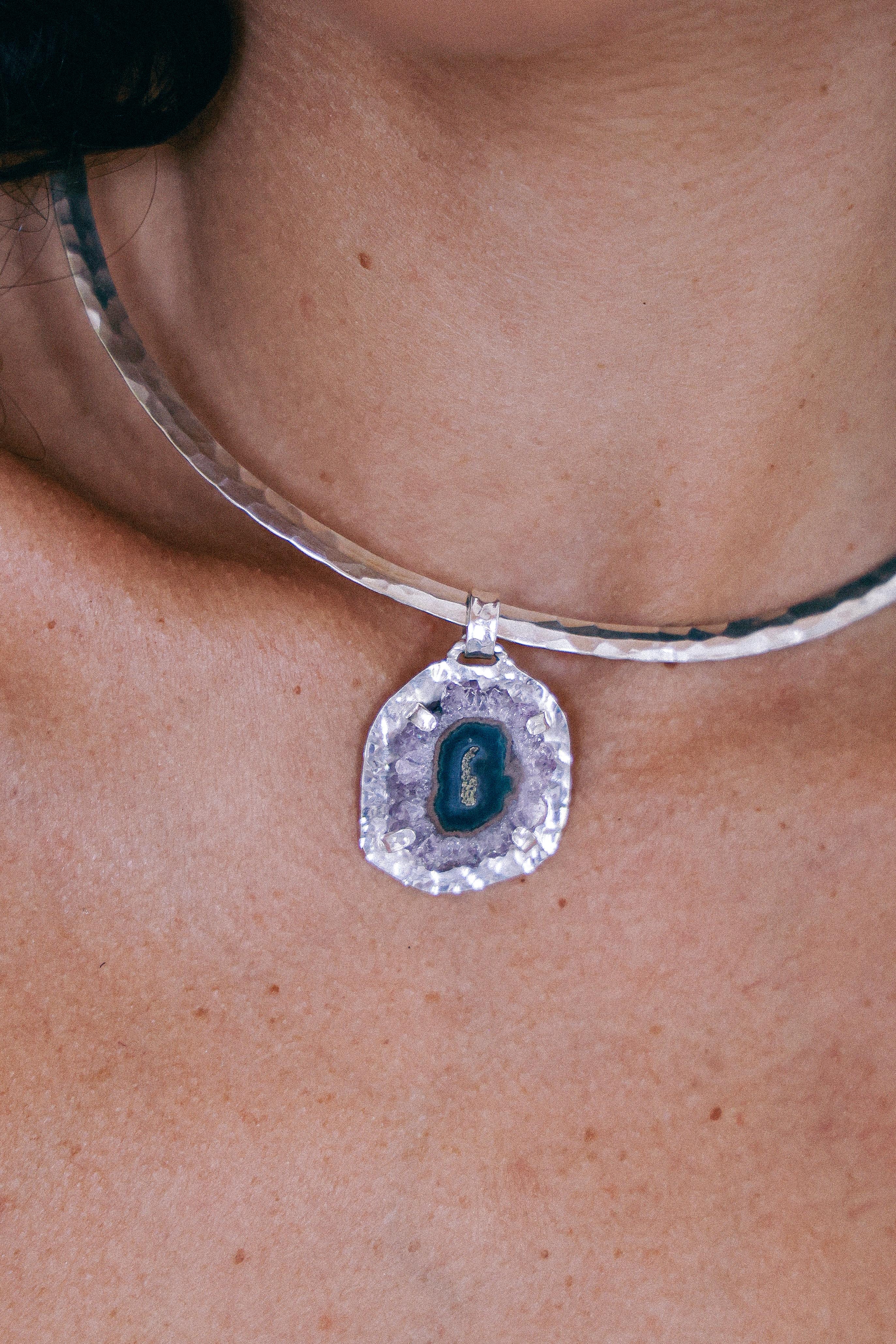 COLLAR DRUSA 11 DE PLATA