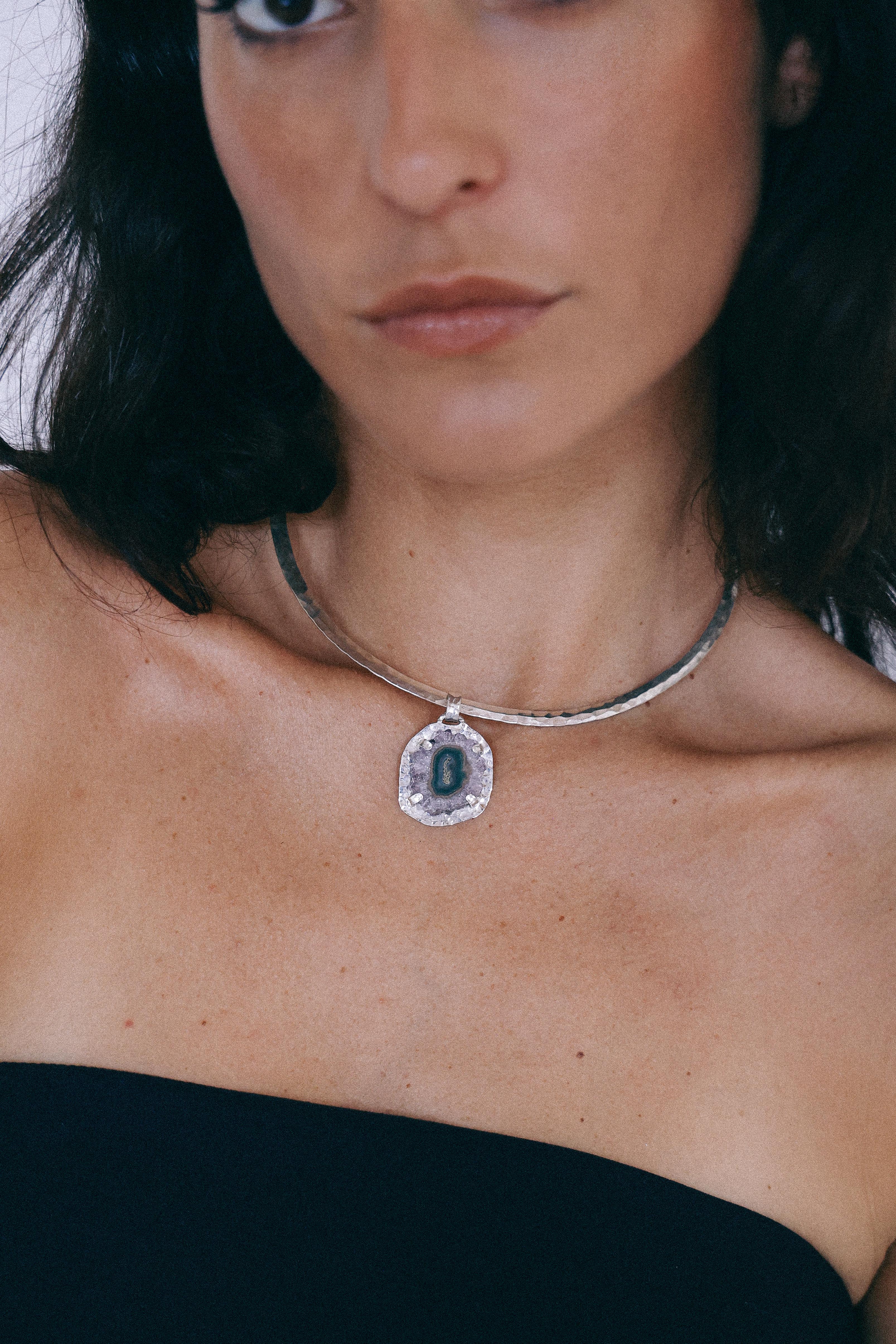 COLLAR DRUSA 11 DE PLATA