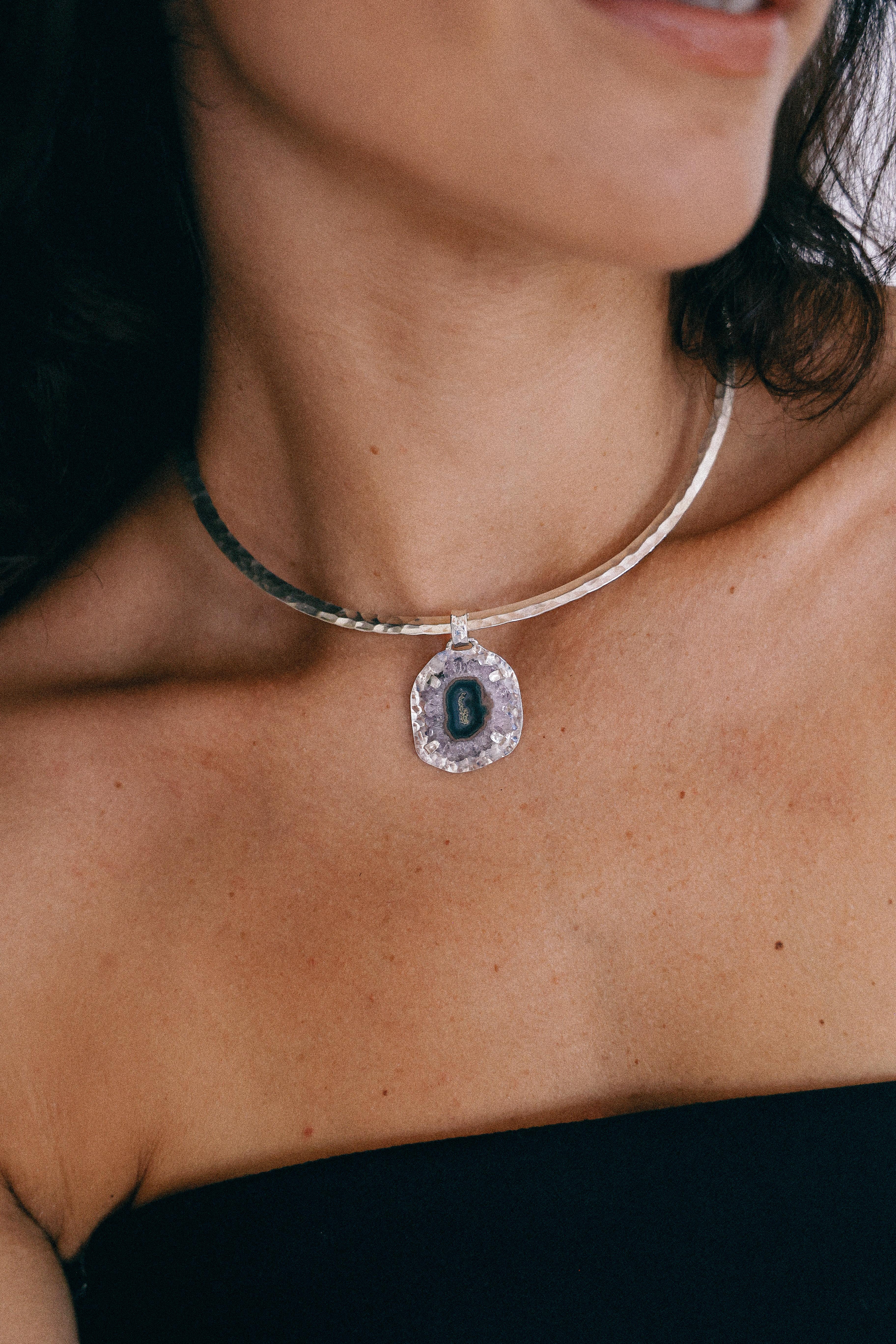 COLLAR DRUSA 11 DE PLATA