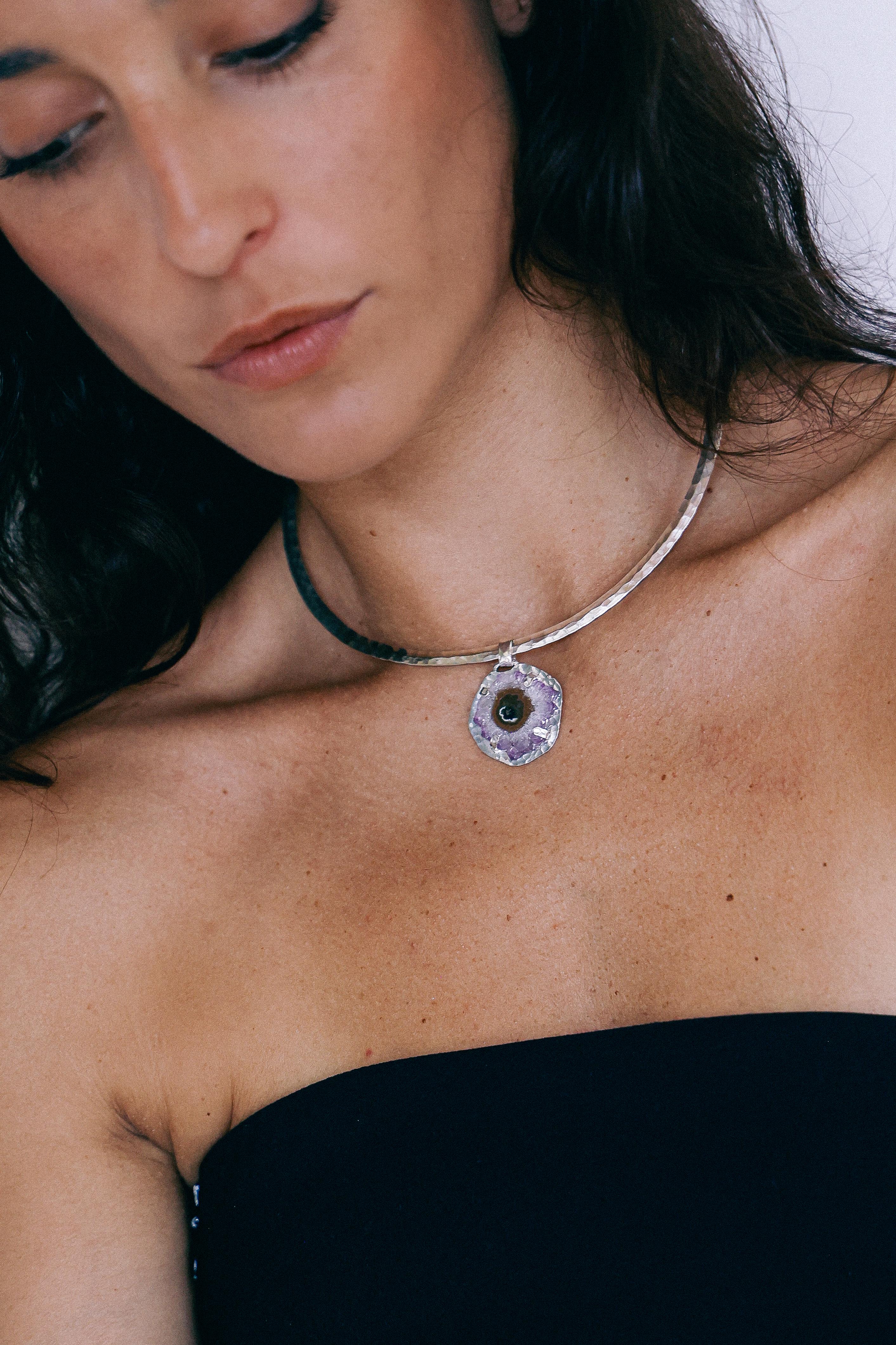 COLLAR DRUSA 13 DE PLATA